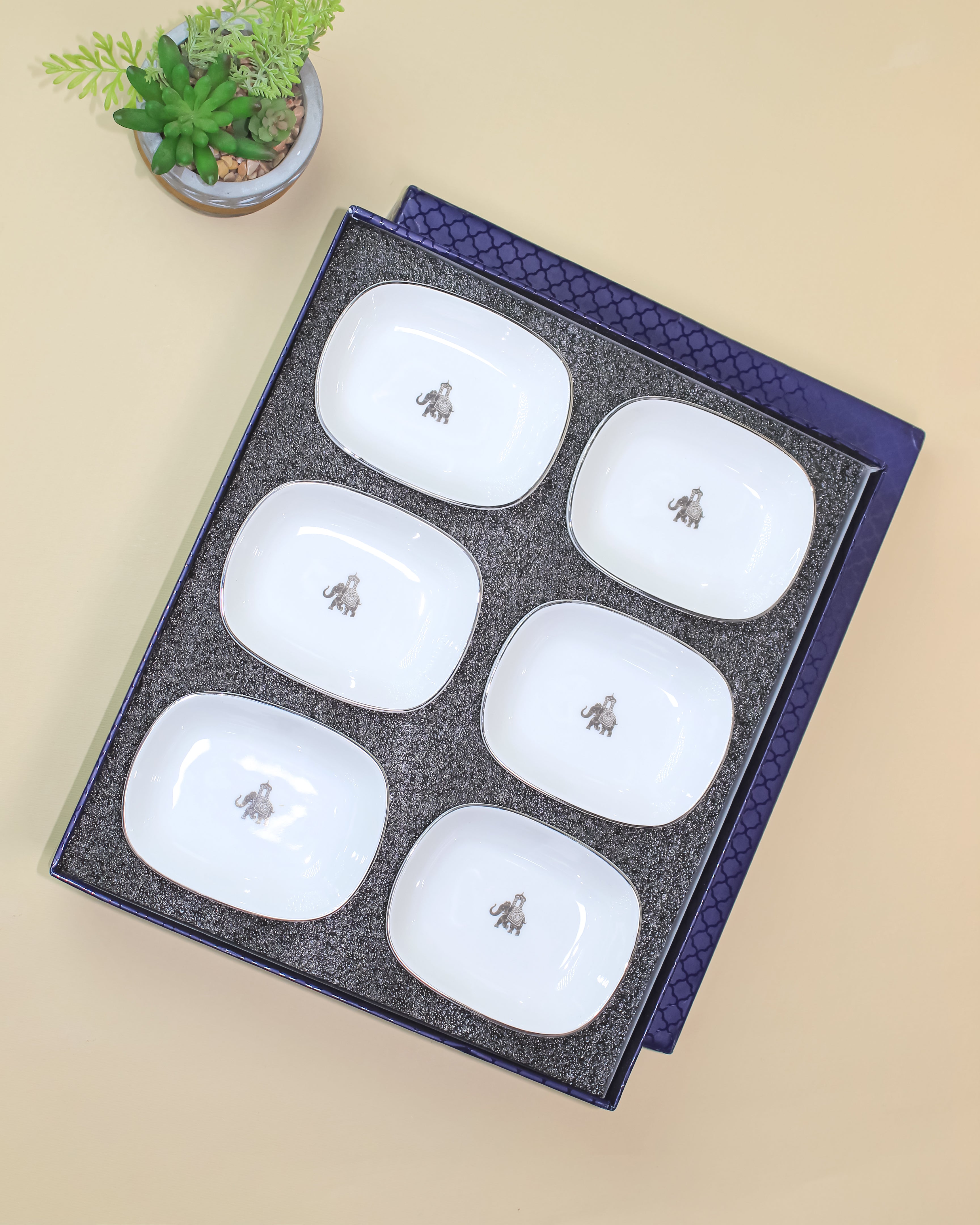 Gaj Rectangle bowl small - Set of 6