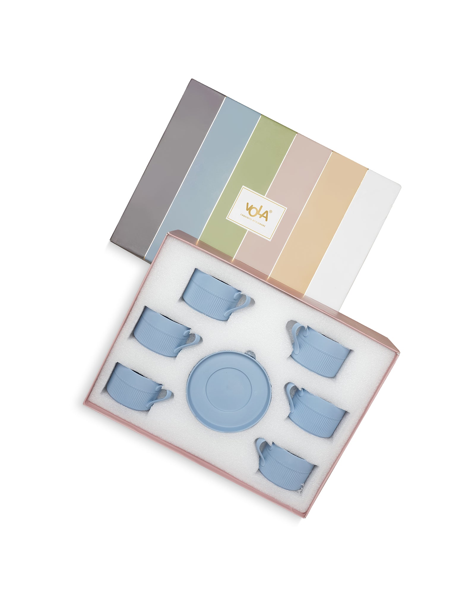 Vogue Stroke Fine Porcelain Cup & Saucer Set of 12 – Artistic Brushstroke Design for Tea & Coffee