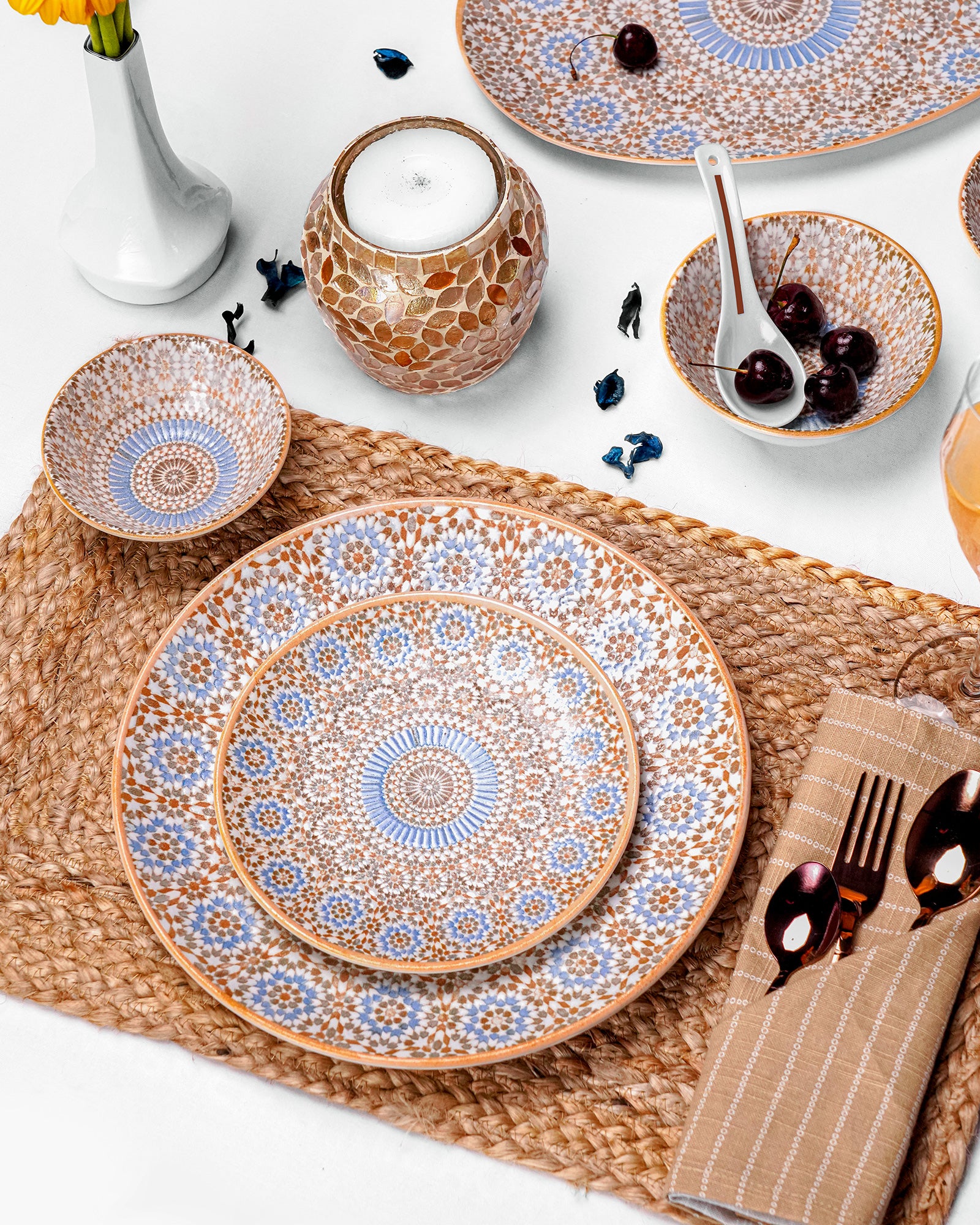 20 Pcs || Pixel Collection Dinnerware - Morocco