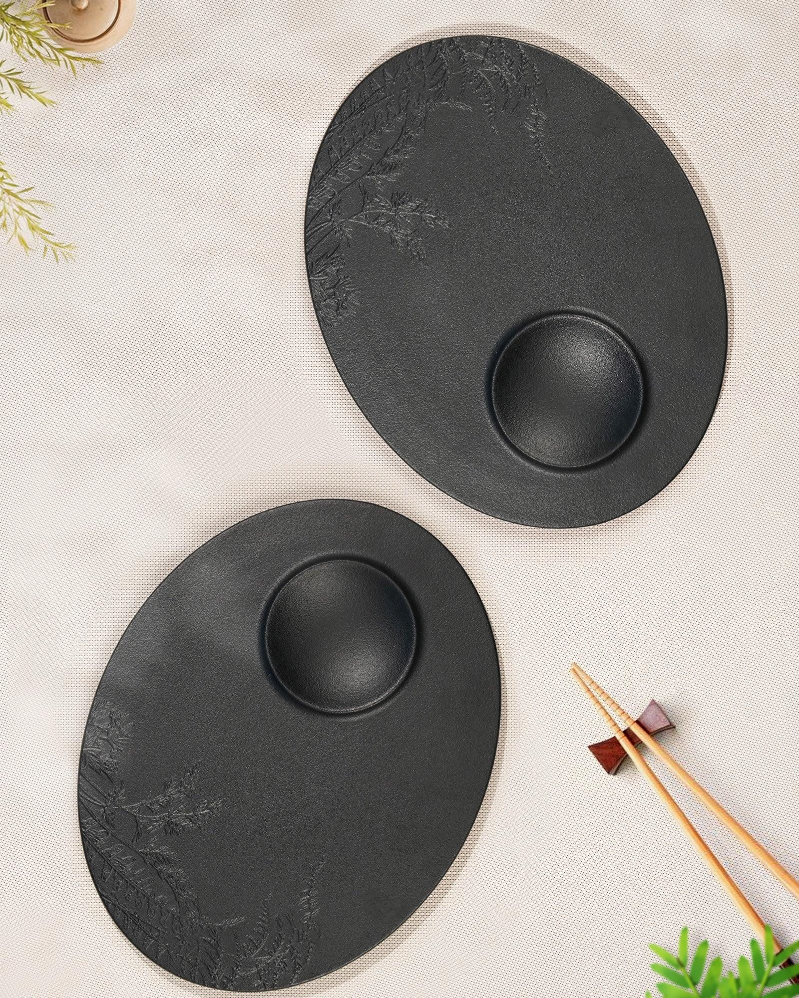 Vogue Series Fine Porcelain Fern-Shaped Platter – Elegant Serving Dish - Vola Global