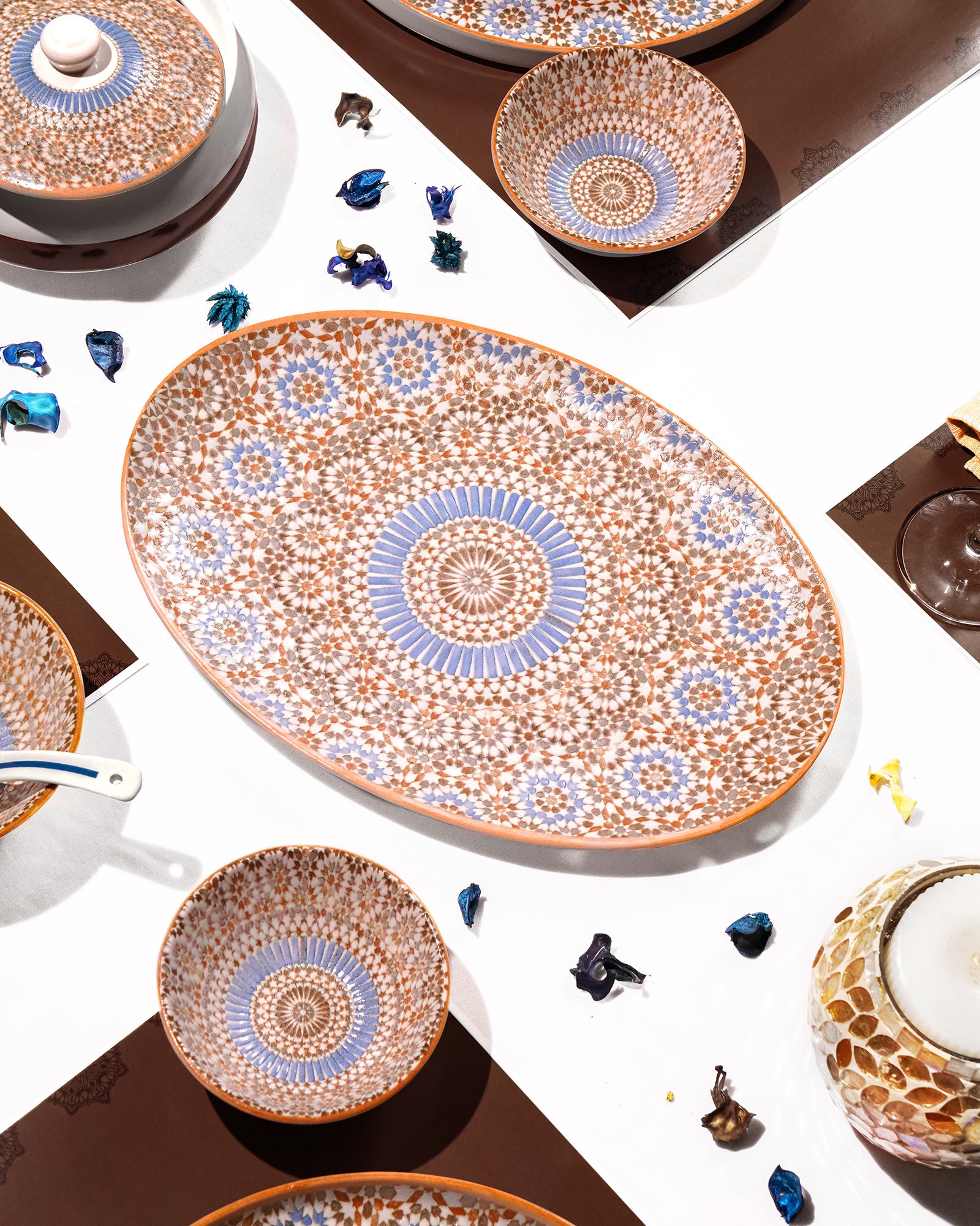 35 Pcs || Pixel Collection Dinnerware - Morocco