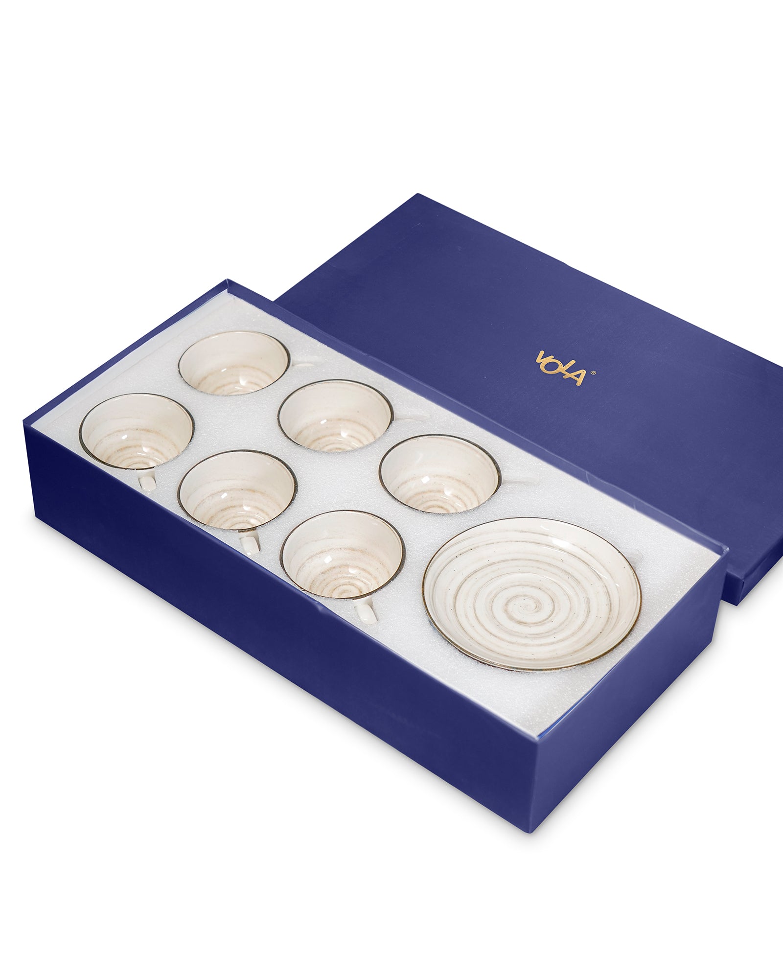 Pixel Collection Sova Cookie Delight Brew Set – 12 Pc Premium Porcelain Tea Cup & Saucer Set (160ml)