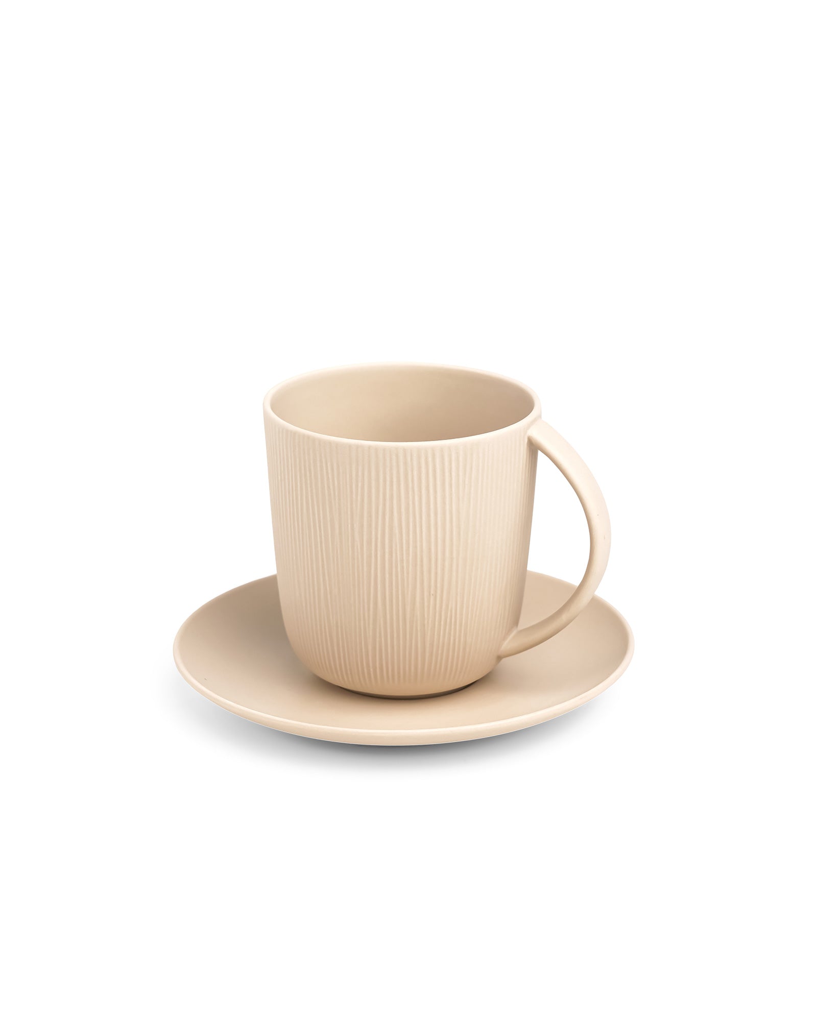 Vogue Conical Fine Porcelain Cup & Saucer Set of 4 – Modern Tapered Design for Tea & Coffee - Vola Global