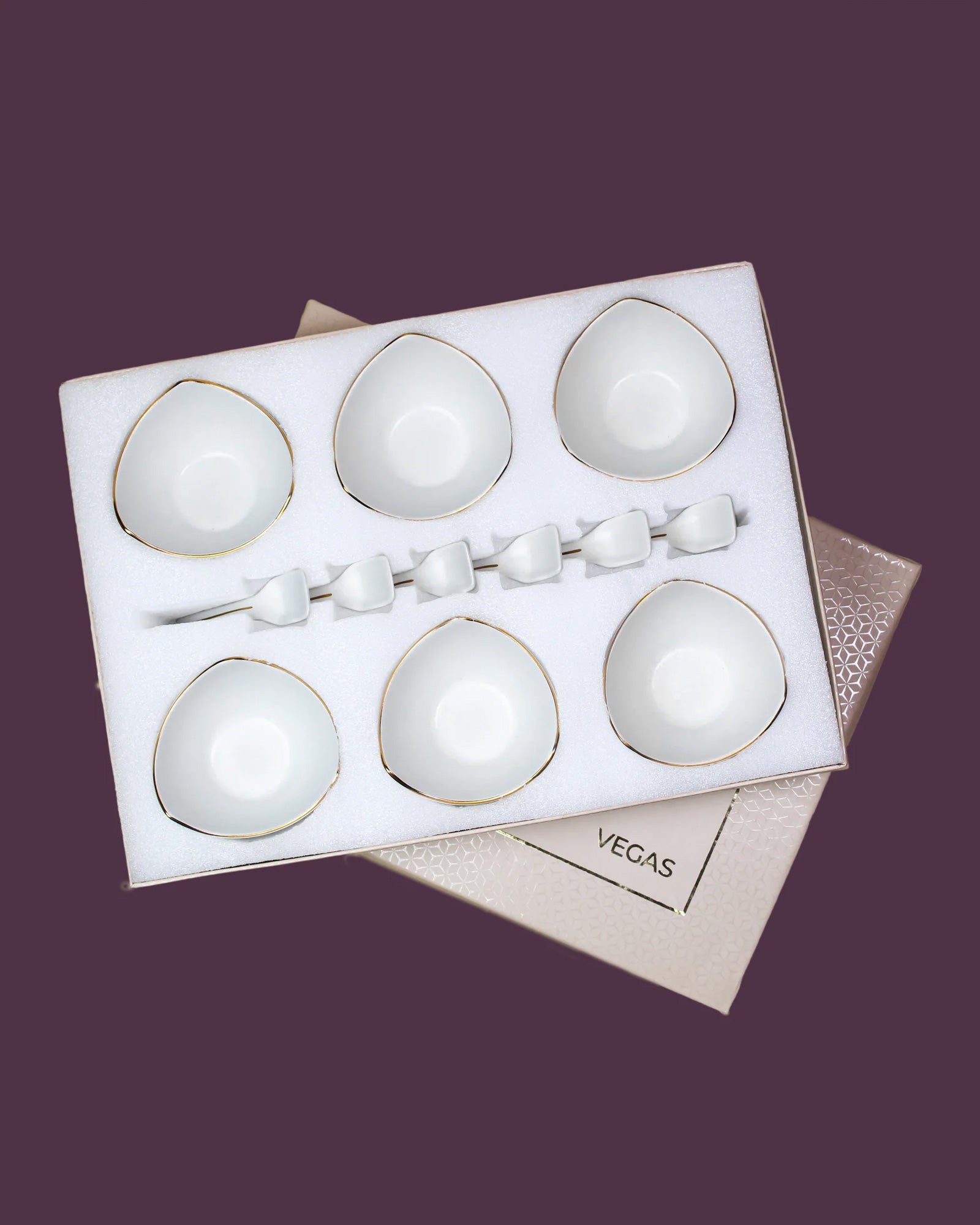 White Color || Bloom Vegas Dessert Set - Indulge in Sweet Moments of Elegance