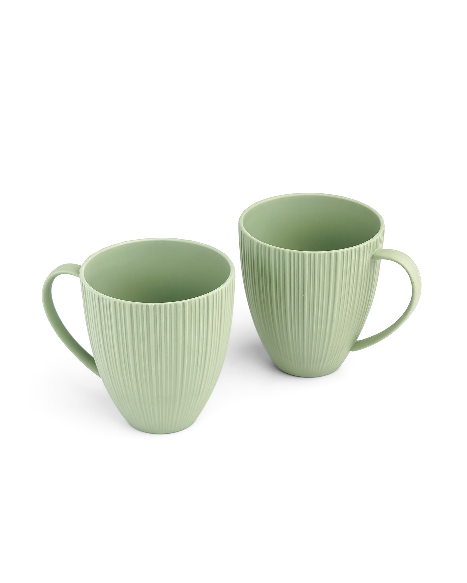 Vogue Diamond Fine Porcelain Mug Set of 2 – Faceted Mugs for Stylish Tea & Coffee - Vola Global