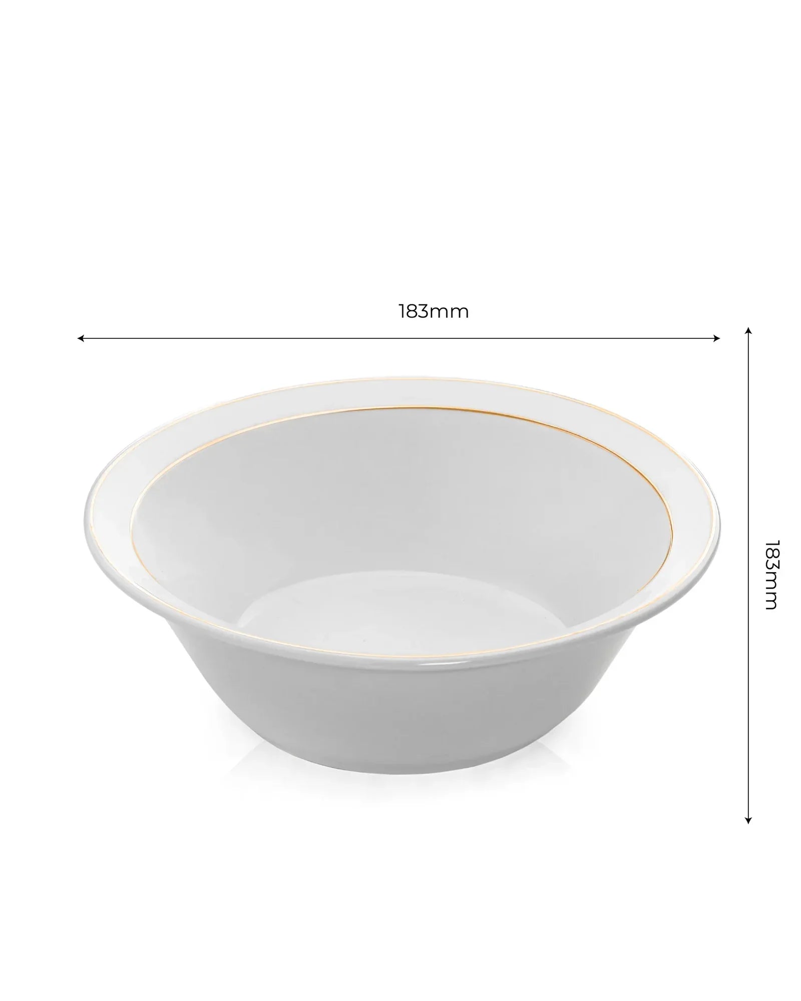 Pristine Fine Porcelain Salad Bowl – Single Piece Elegant Serving Bowl for Salads, Pasta & More - Vola Global