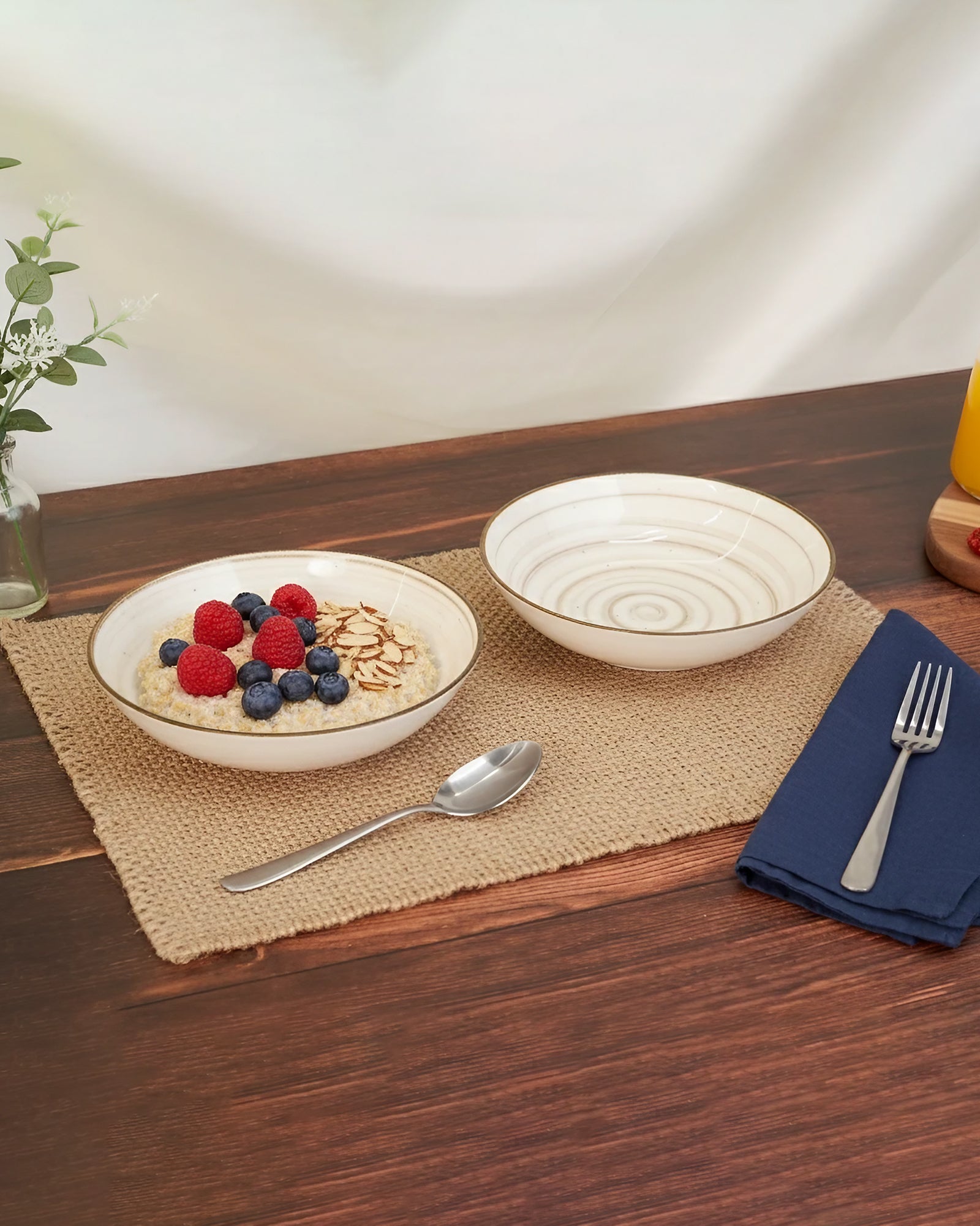 Pixel Collection Coupe Deep Plate Set of 2 – 18cm Premium Porcelain Serving Plates