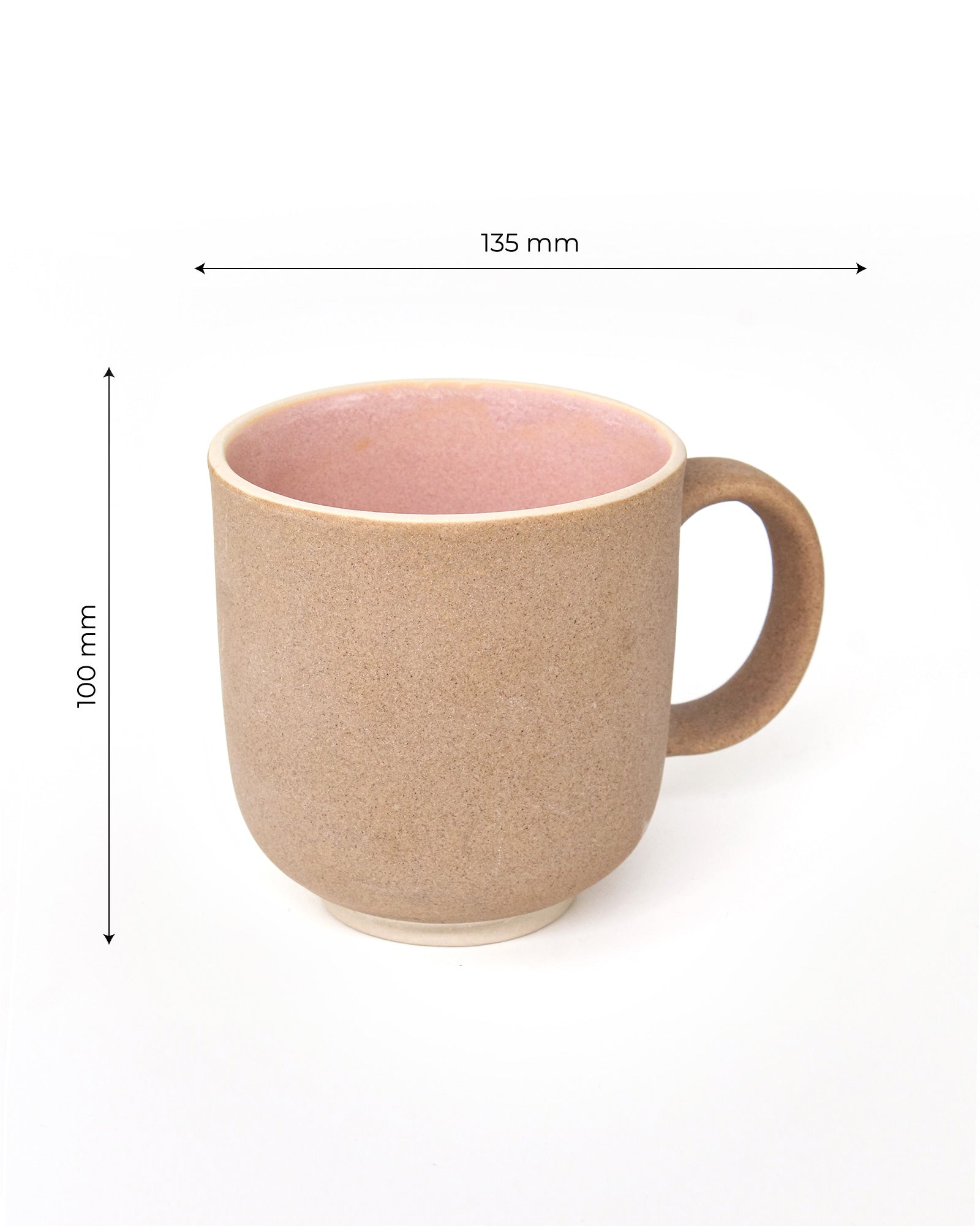 LIGHT TAUPE / Single pc * 450ml || 450 ml Elemental Shades Mug – Large matte porcelain mug in earthy tones for coffee or tea