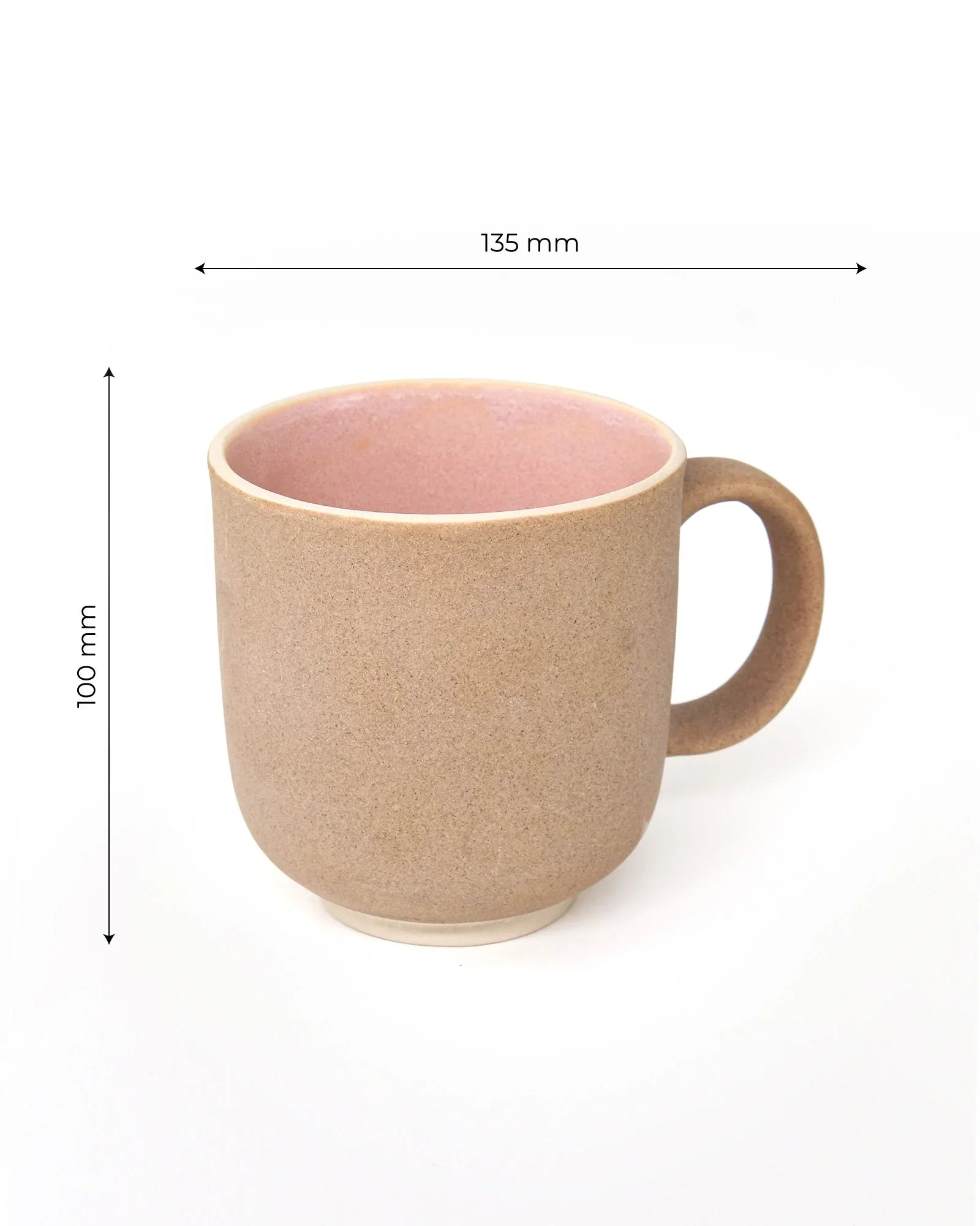 LIGHT TAUPE / Single pc * 450ml || 450 ml Elemental Shades Mug – Large matte porcelain mug in earthy tones for coffee or tea