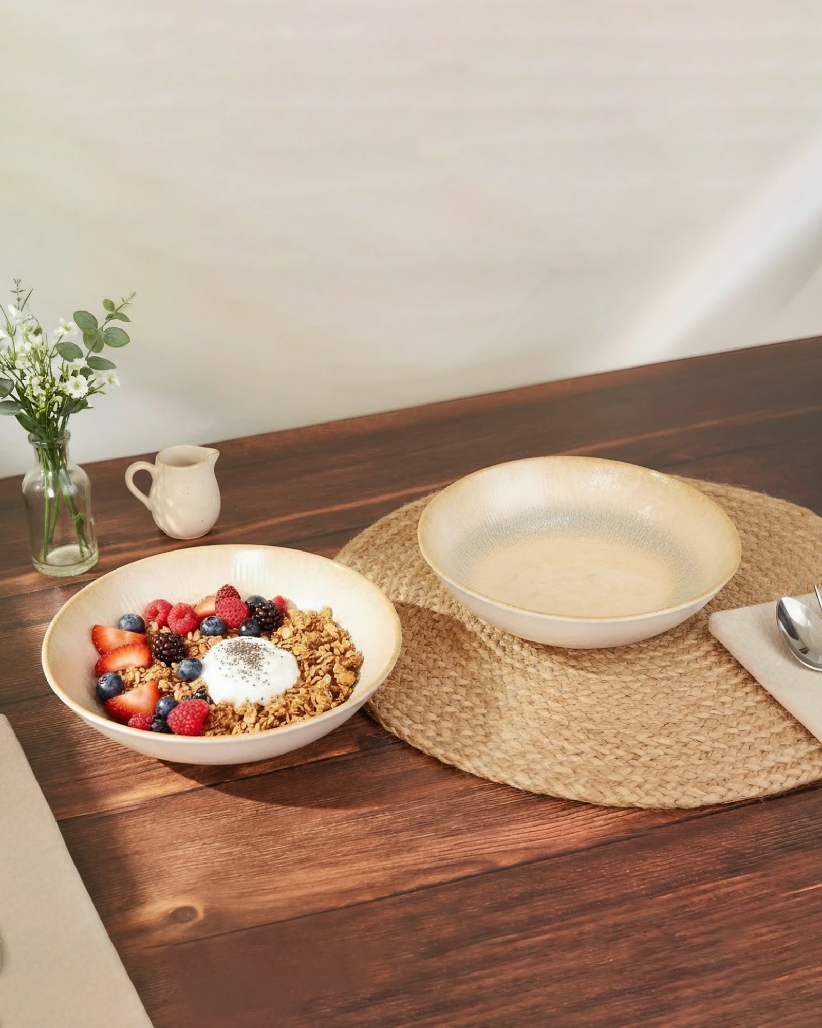 Pixel Collection Coupe Deep Plate Set of 2 – 18cm Premium Porcelain Serving Plates