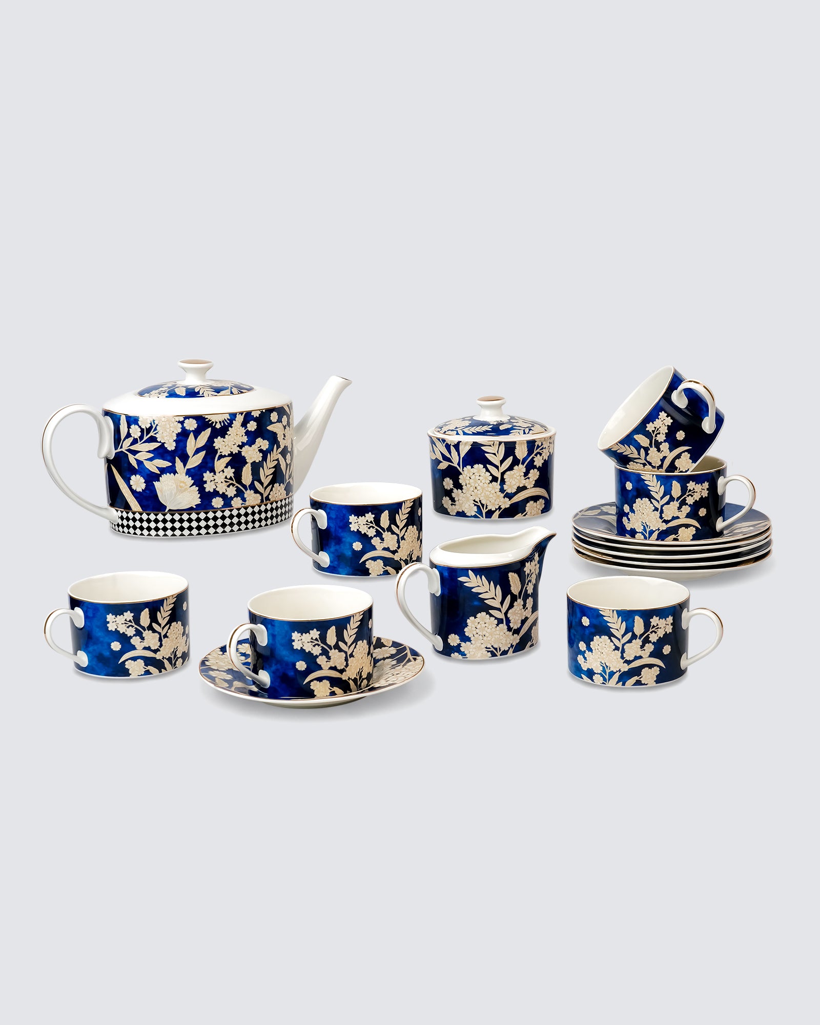Midnight Fleur 17-Piece Tea Set | LEGACY Collection