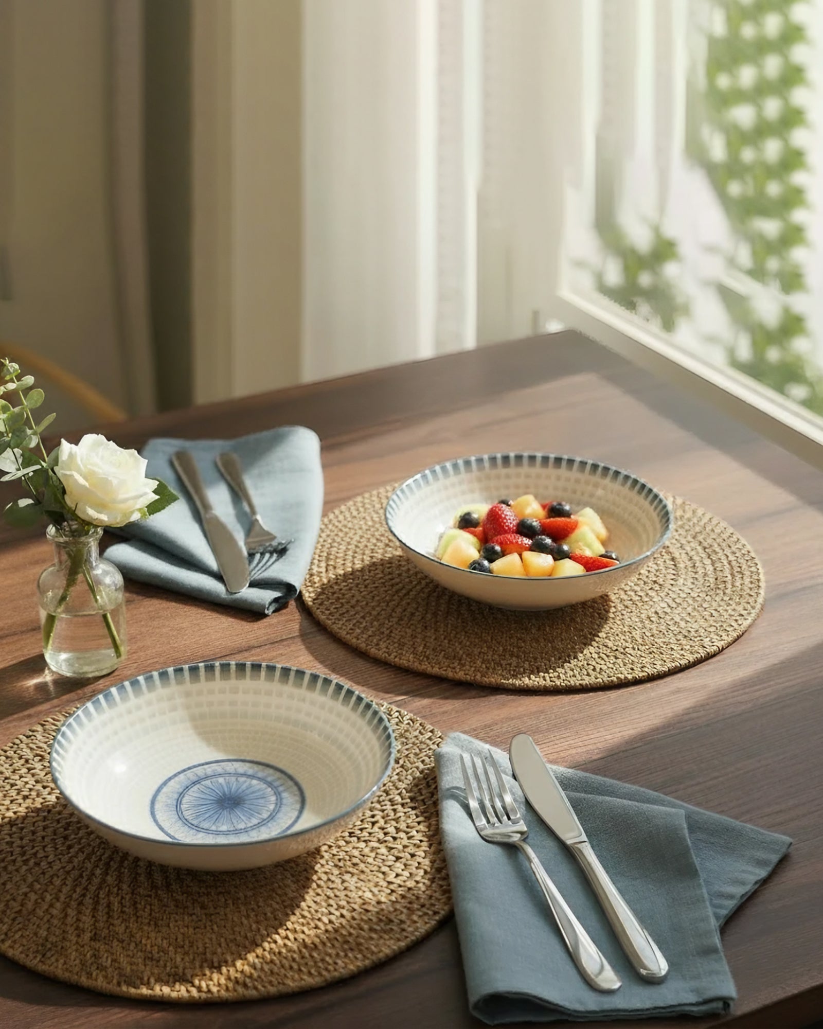 Pixel Collection Coupe Deep Plate Set of 2 – 18cm Premium Porcelain Serving Plates