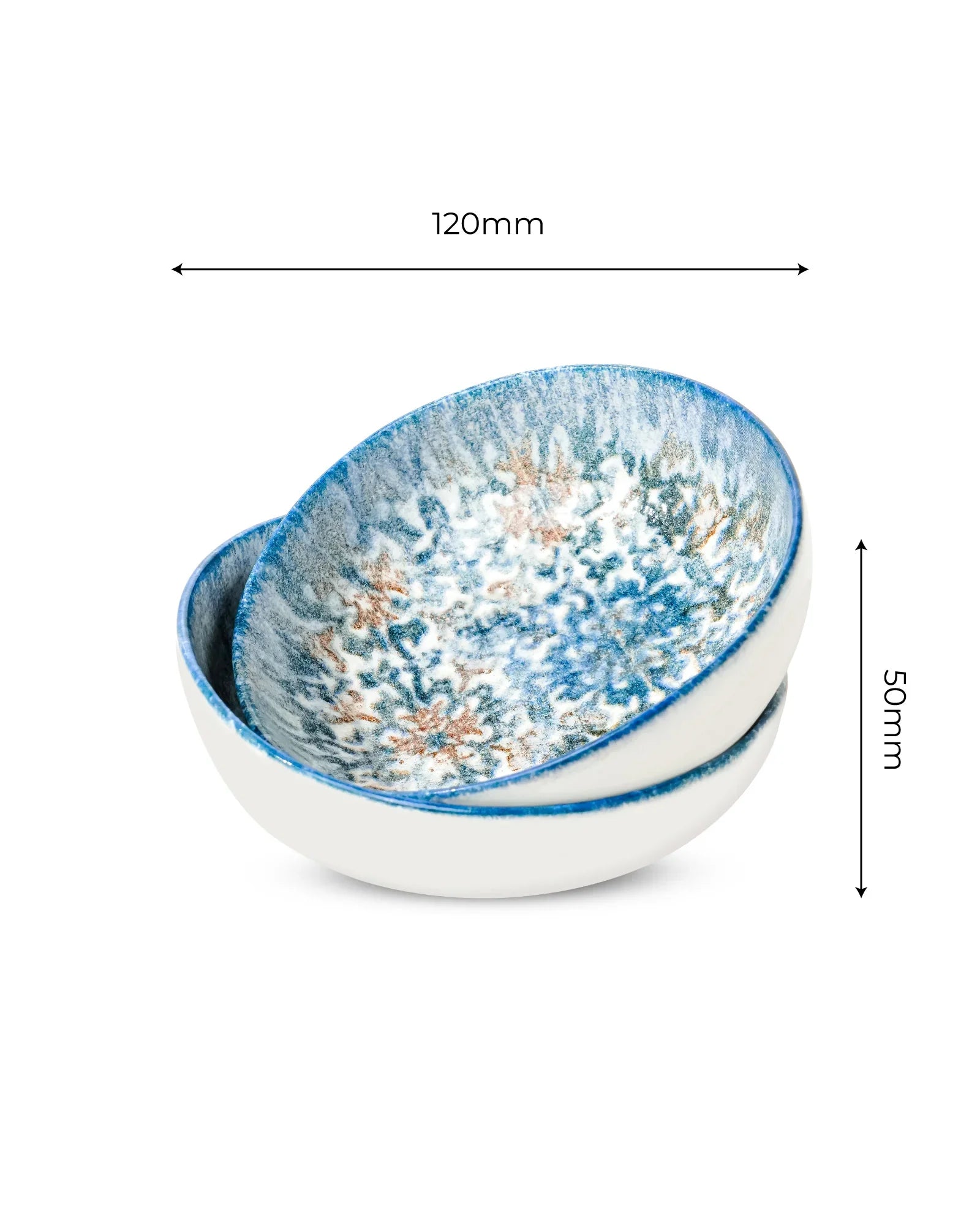 Pixel Round Elevated Fine Porcelain Bowl – 12 cm Designer Snack & Side Bowl Set of 4 - Vola Global