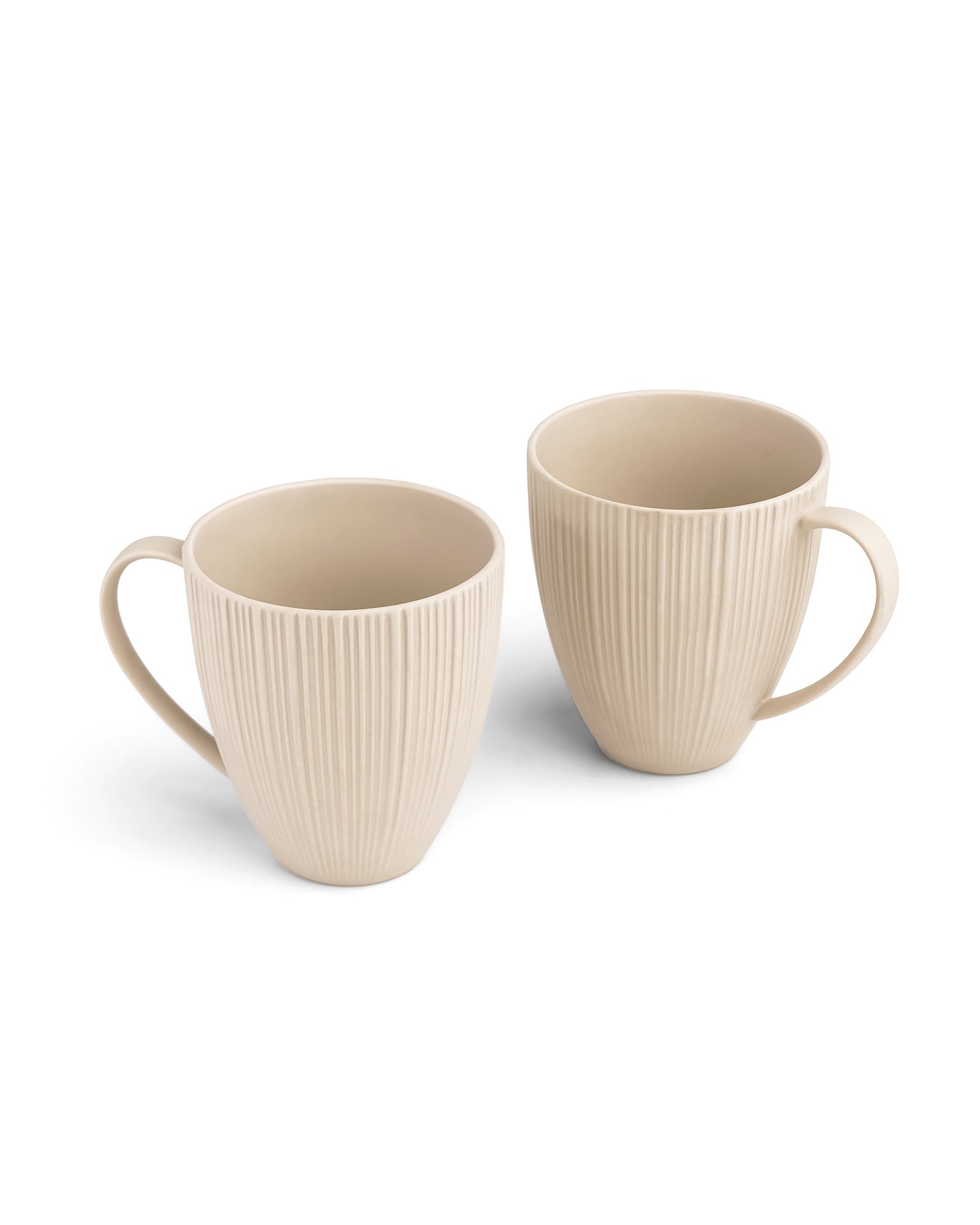 Vogue Diamond Fine Porcelain Mug Set of 2 – Faceted Mugs for Stylish Tea & Coffee - Vola Global