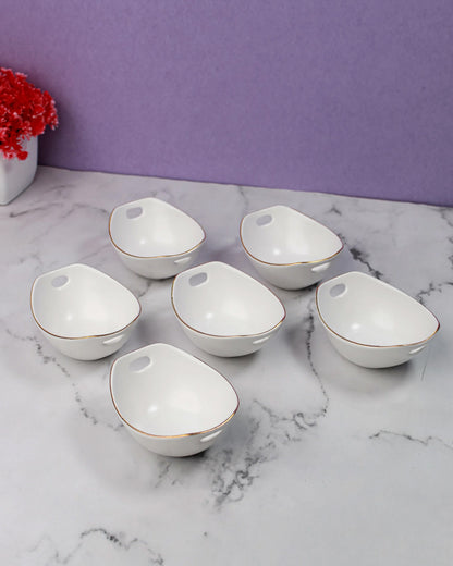White / Set of 6 || Bloom Vegas Curve Bowl - Where Elegance Meets Functionality