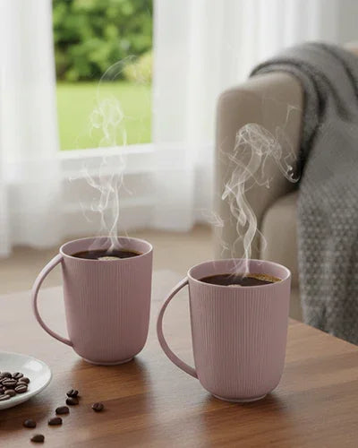 Vogue Series Conical Fine Porcelain Mug Set of 2 – Elegant Mugs for Tea & Coffee