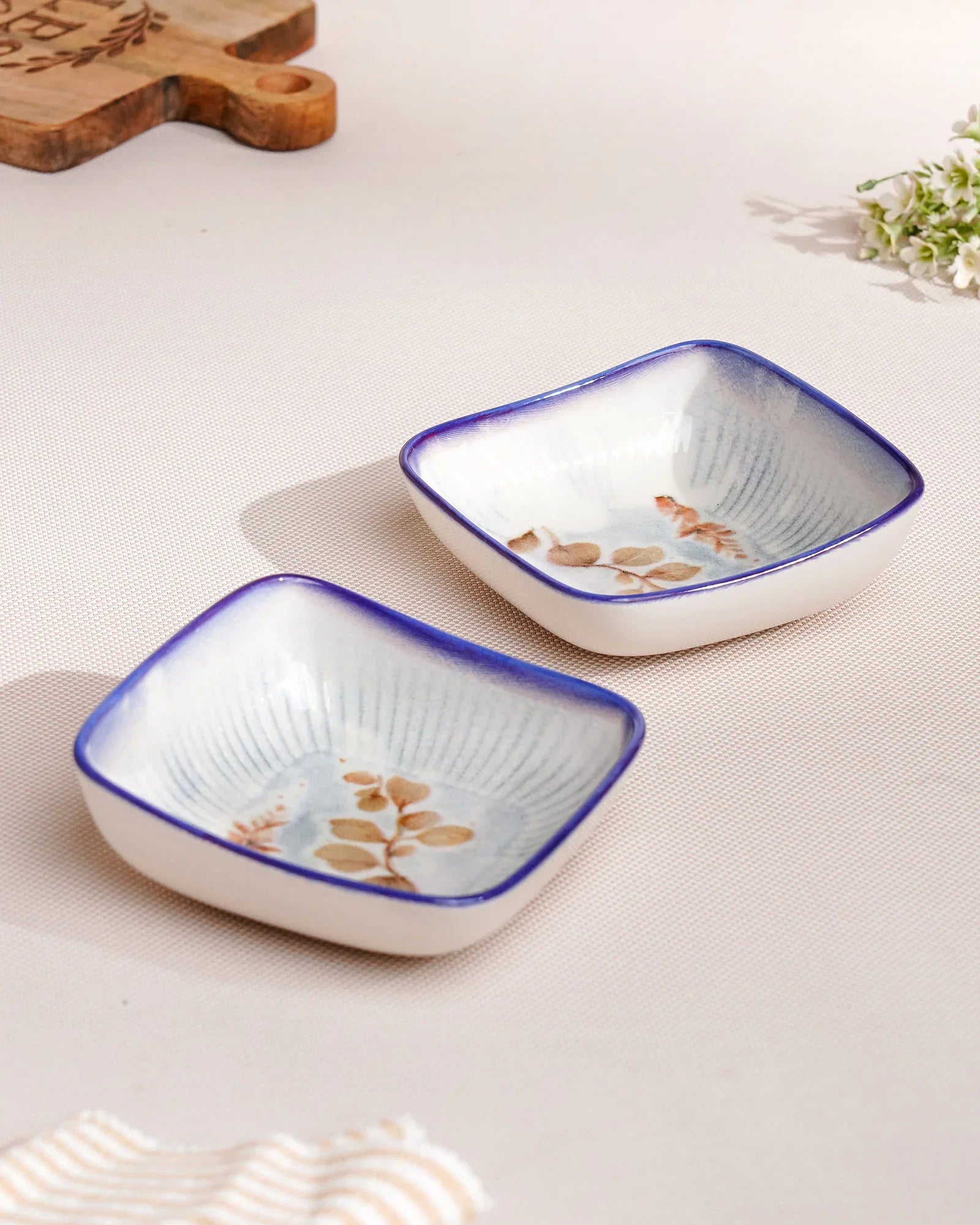 Pixel Square Elevated Fine Porcelain Bowl – 12 cm Snack Bowl with Pixel Design - Vola Global