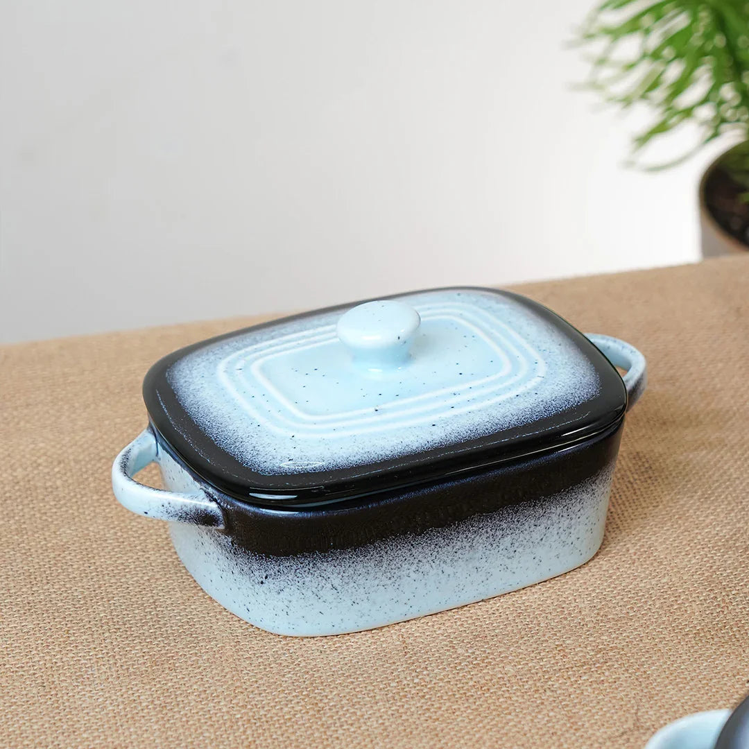 Prisma Fine Porcelain Rectangle Casserole – 14 cm | 400 ml Oven-to-Table Dish - Vola Global