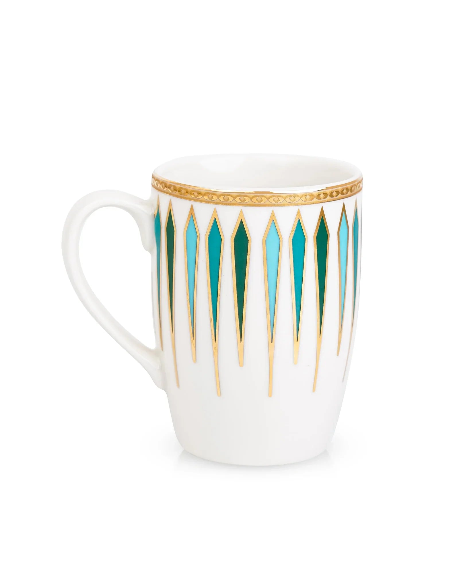 Diamond Dash Set of 2 – Elegant Fine Porcelain Mugs for Tea, Coffee & Gifting - Vola Global