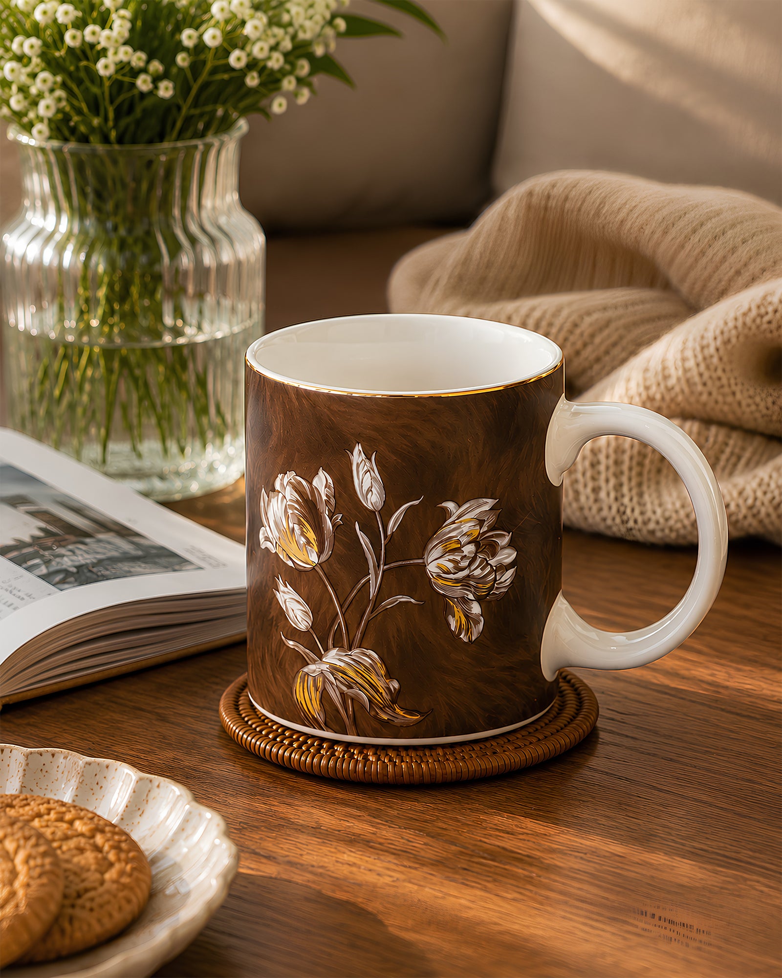 Vola Sepia Garden LEGACY Collection 320ml 24 Carat Gold Mug