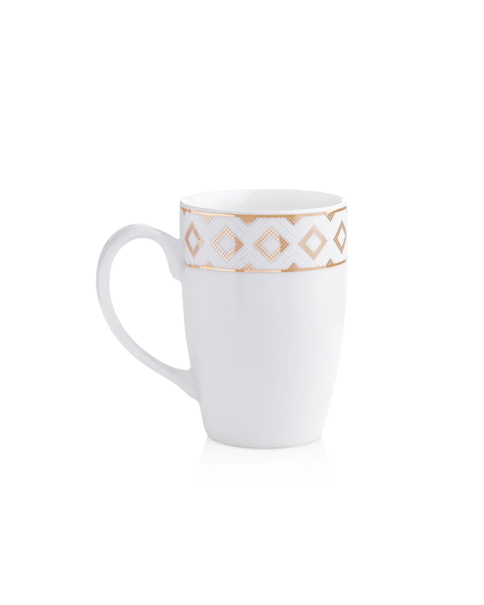 Stellar Collection Fine Porcelain Diamond Mug Set of 2 – Faceted Design for Coffee & Tea - Vola Global