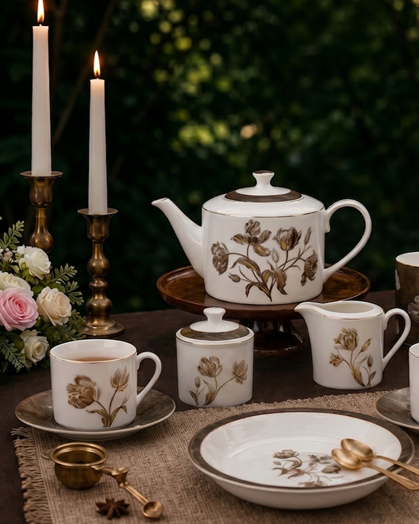 Vola Sepia Garden 17-Piece Limited Edition Tea Set