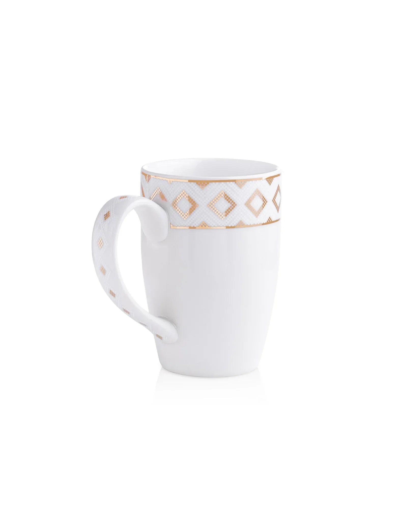 Stellar Collection Fine Porcelain Diamond Mug Set of 2 – Faceted Design for Coffee & Tea - Vola Global