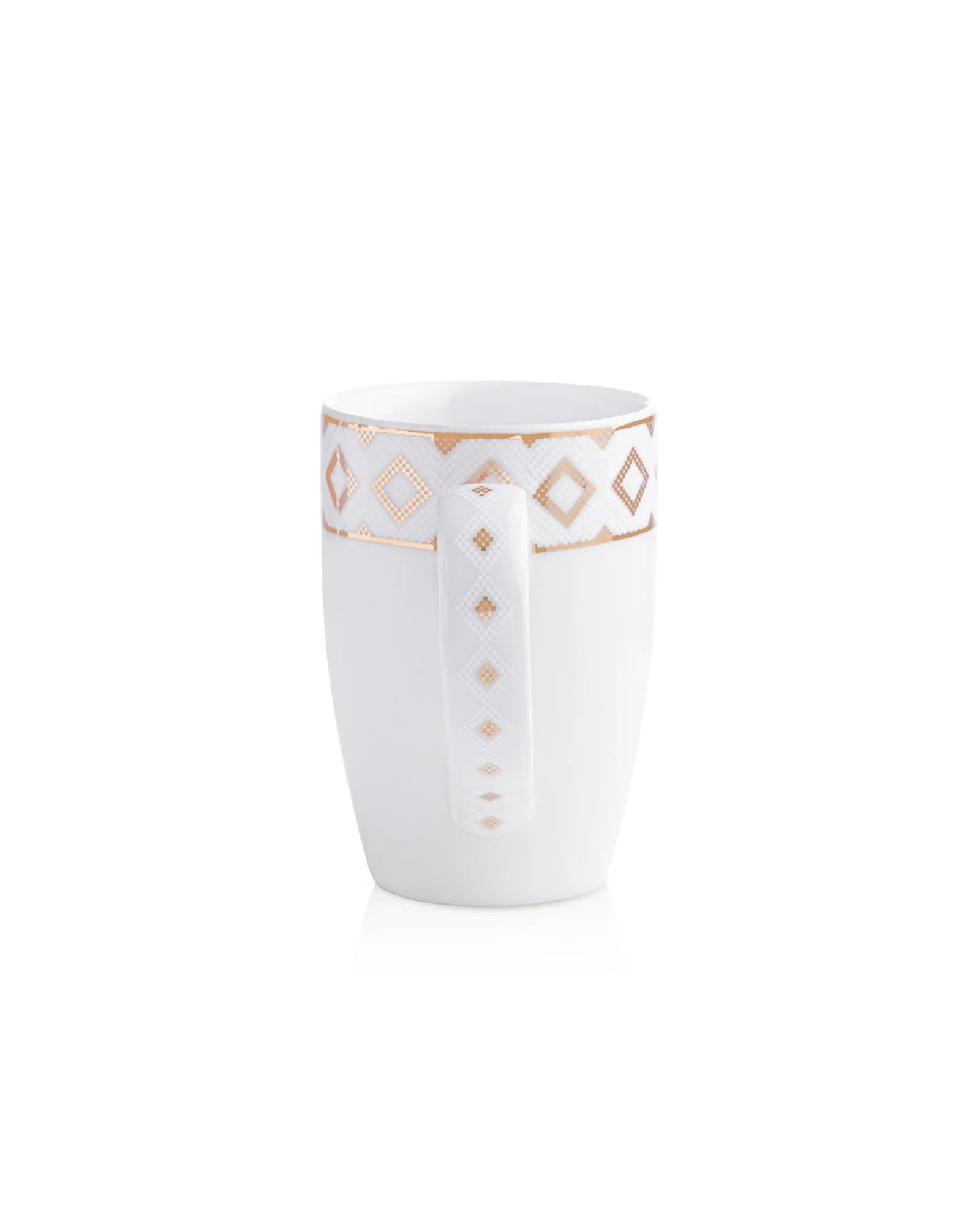 Stellar Collection Fine Porcelain Diamond Mug Set of 2 – Faceted Design for Coffee & Tea - Vola Global