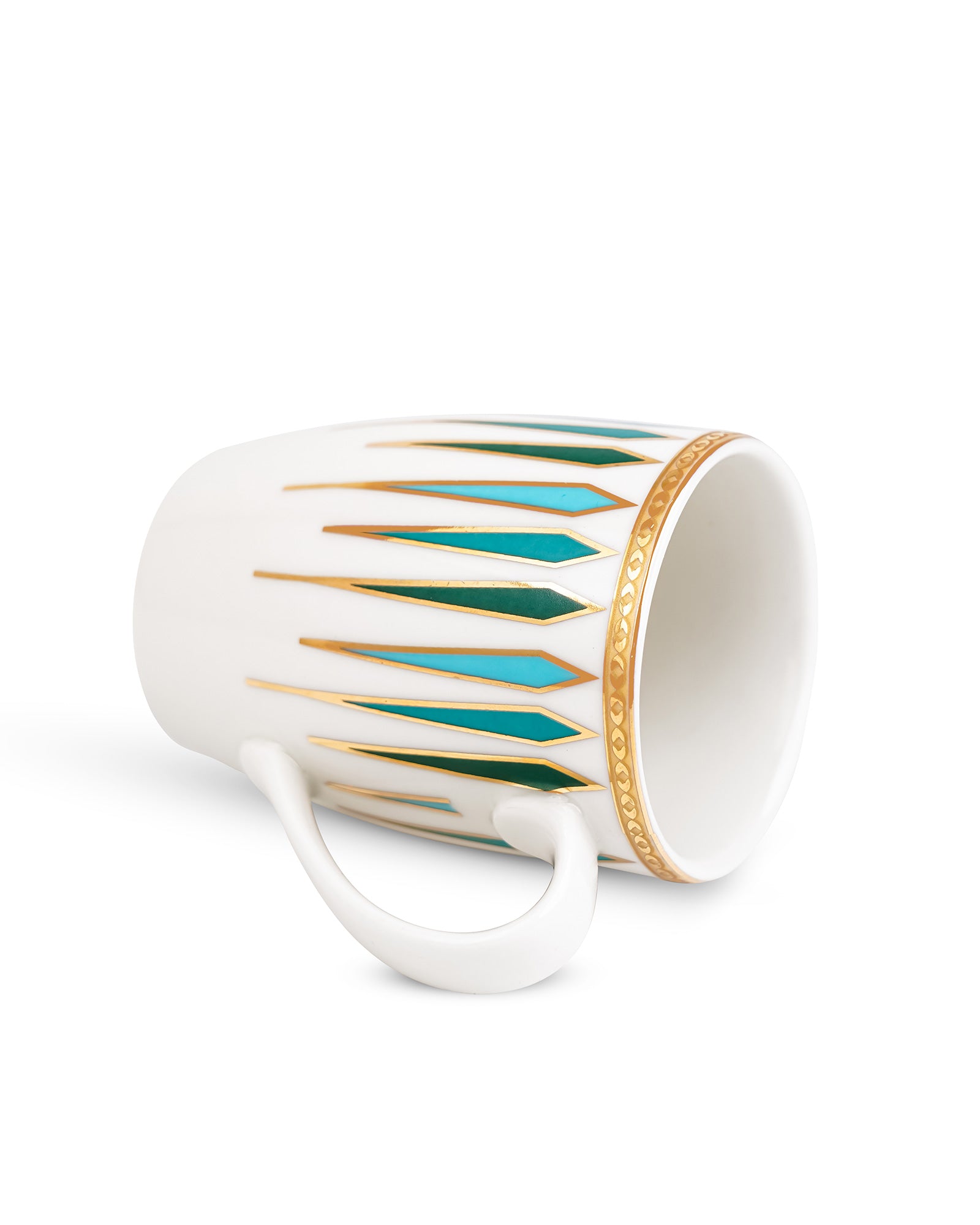 Diamond Dash Set of 2 – Elegant Fine Porcelain Mugs for Tea, Coffee & Gifting - Vola Global