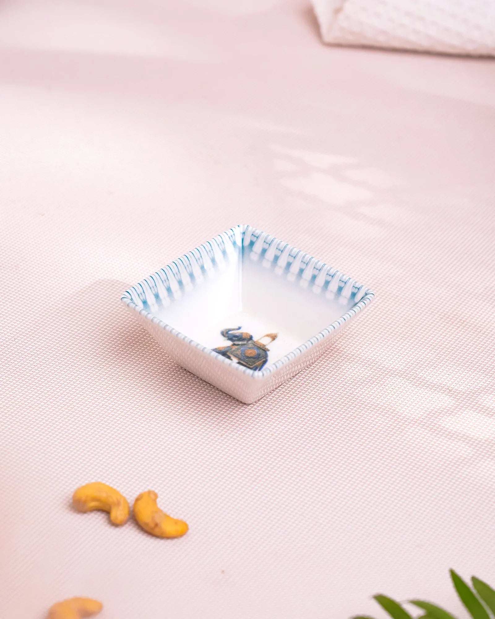 Pixel Edge Bowl Set of 6 – Elegant Fine Porcelain Bowls for Snacks - Vola Global