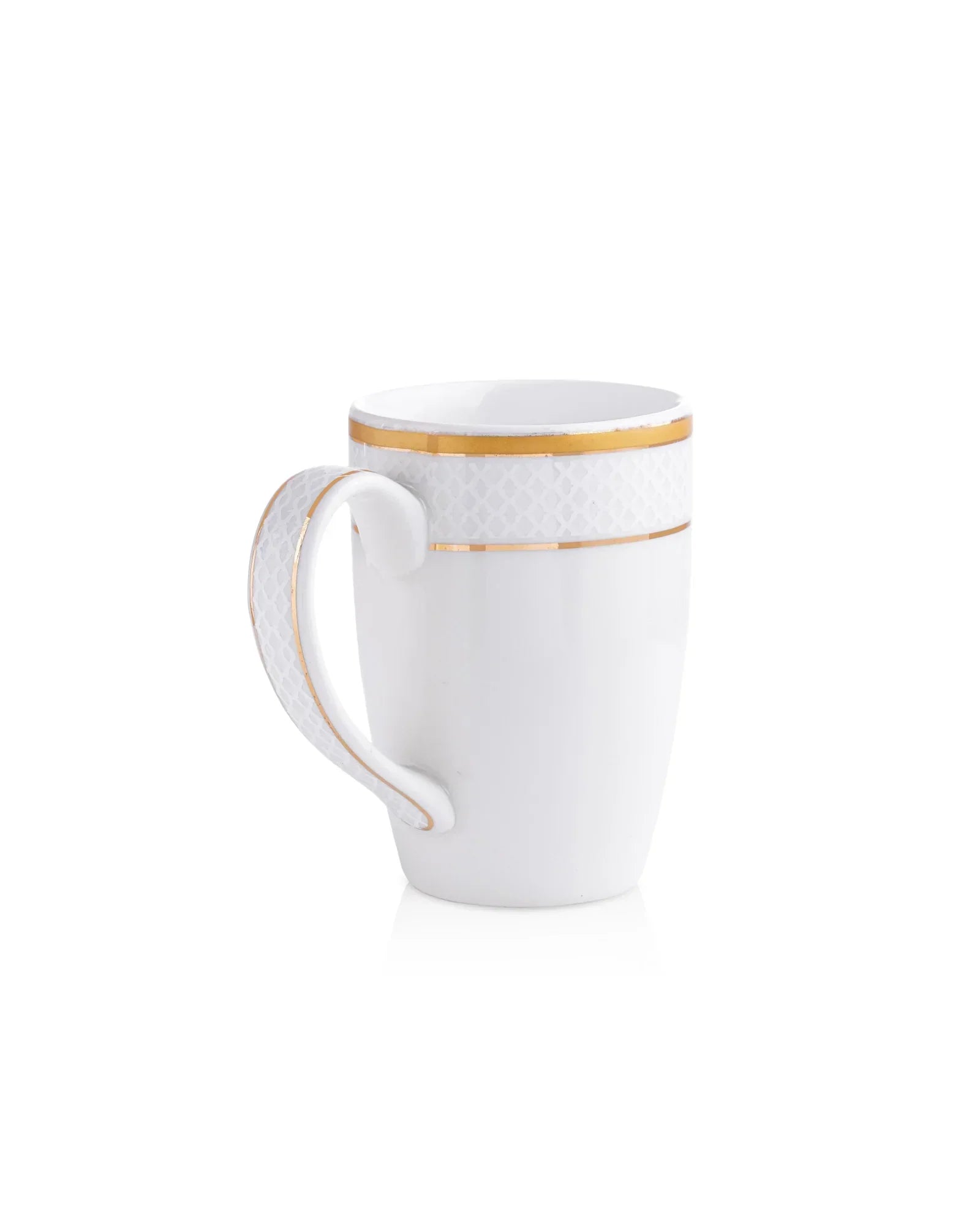 Stellar Collection Fine Porcelain Ogee Mug Set of 2 – Classic Ogee Pattern for Tea & Coffee - Vola Global