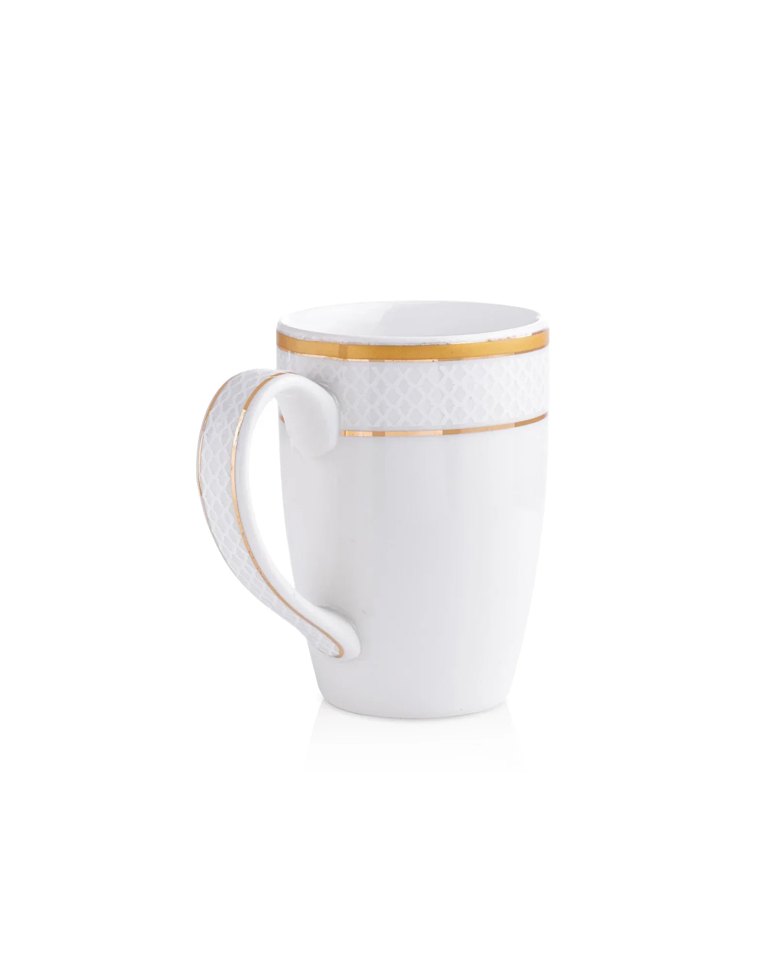 Stellar Collection Fine Porcelain Ogee Mug Set of 2 – Classic Ogee Pattern for Tea & Coffee - Vola Global