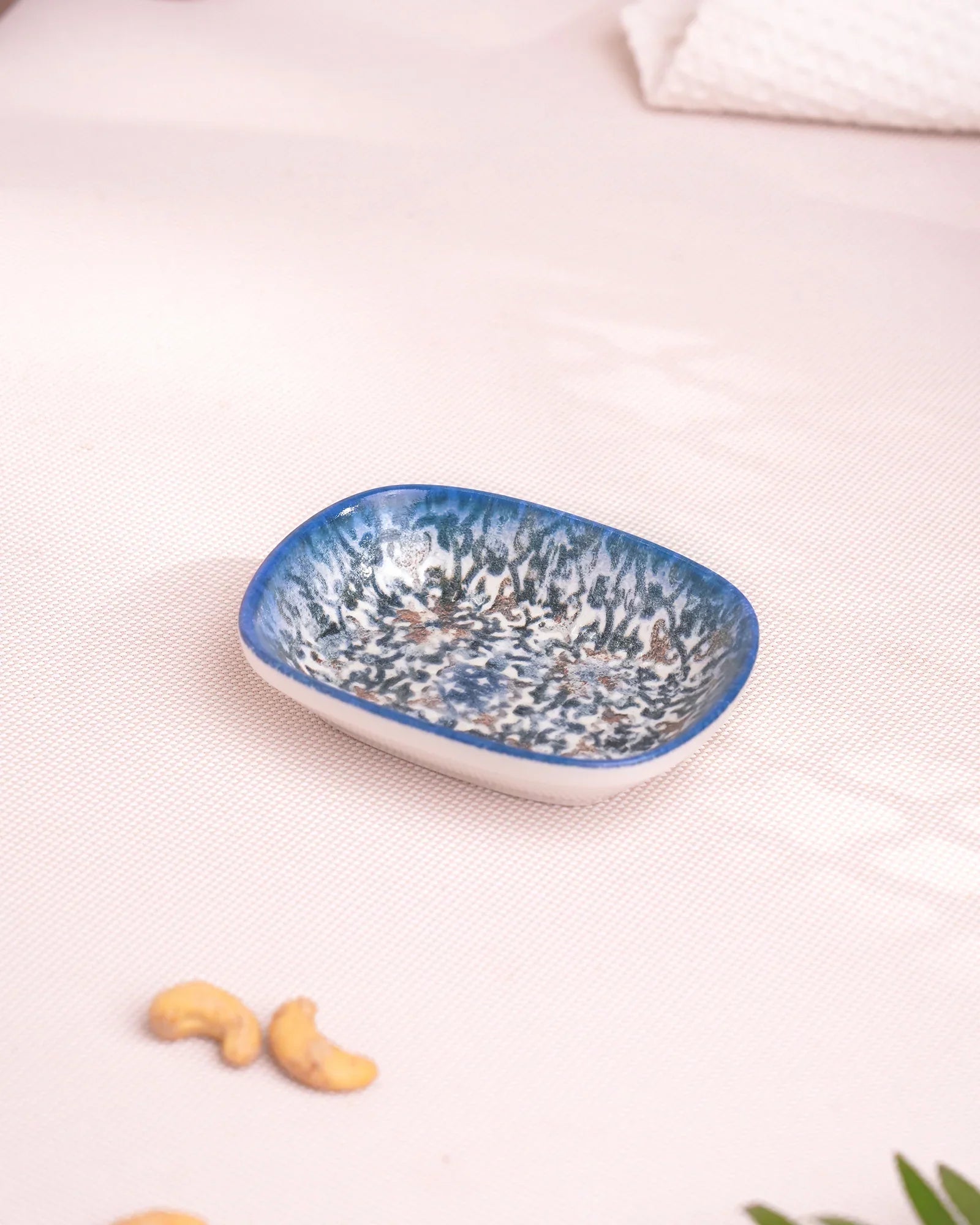 Pixel Rectangle Bowl Set of 6 – 12 cm Elegant Fine Porcelain Snack & Dip Bowls - Vola Global