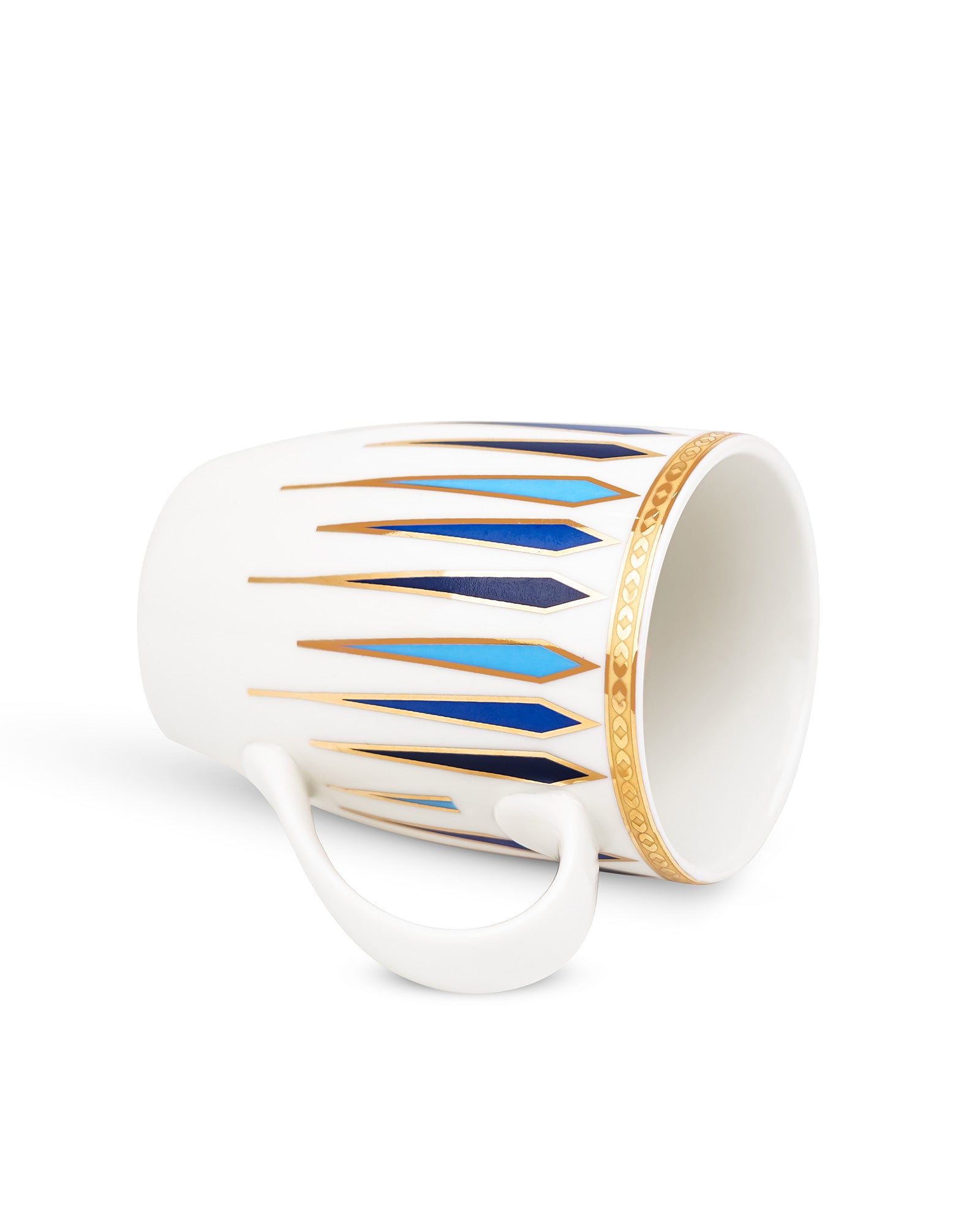 Diamond Dash Set of 2 – Elegant Fine Porcelain Mugs for Tea, Coffee & Gifting - Vola Global