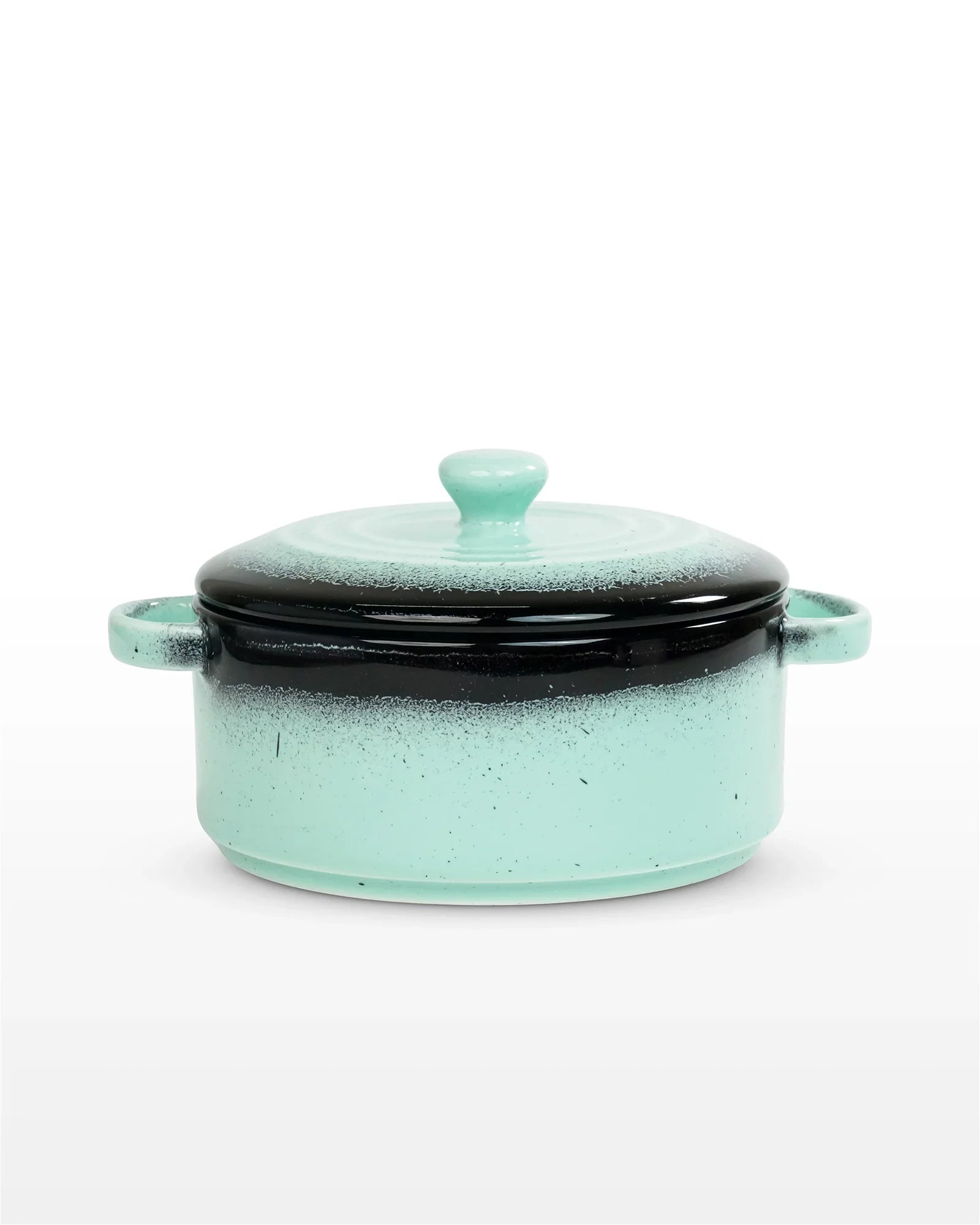 Prisma Fine Porcelain Round Casserole Set with Lids (10 cm, 12 cm & 14 cm) – Mint Green Cook & Serve - Vola Global