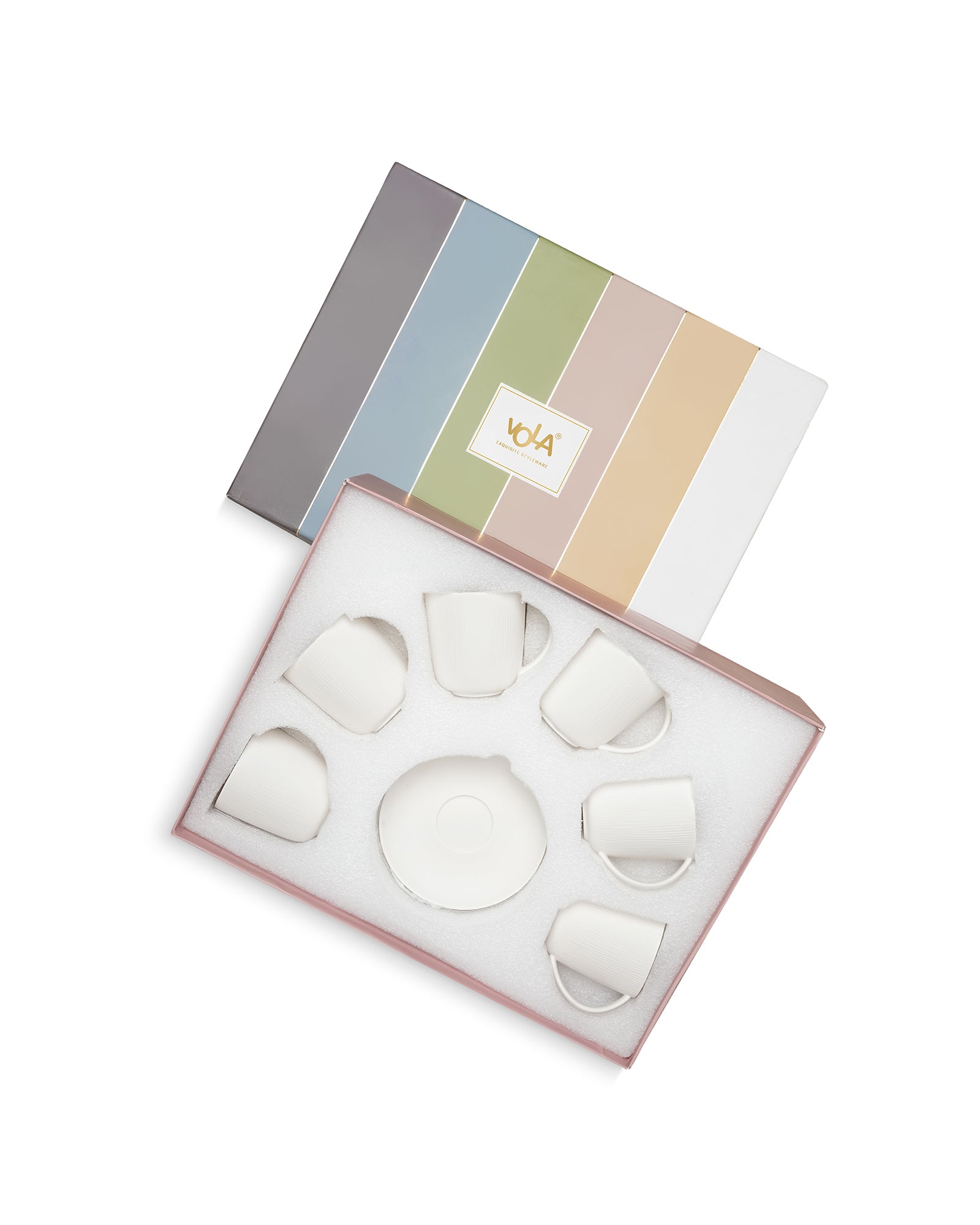 Vogue Conical Fine Porcelain Cup & Saucer Set of 12 – Modern Tapered Design for Tea & Coffee