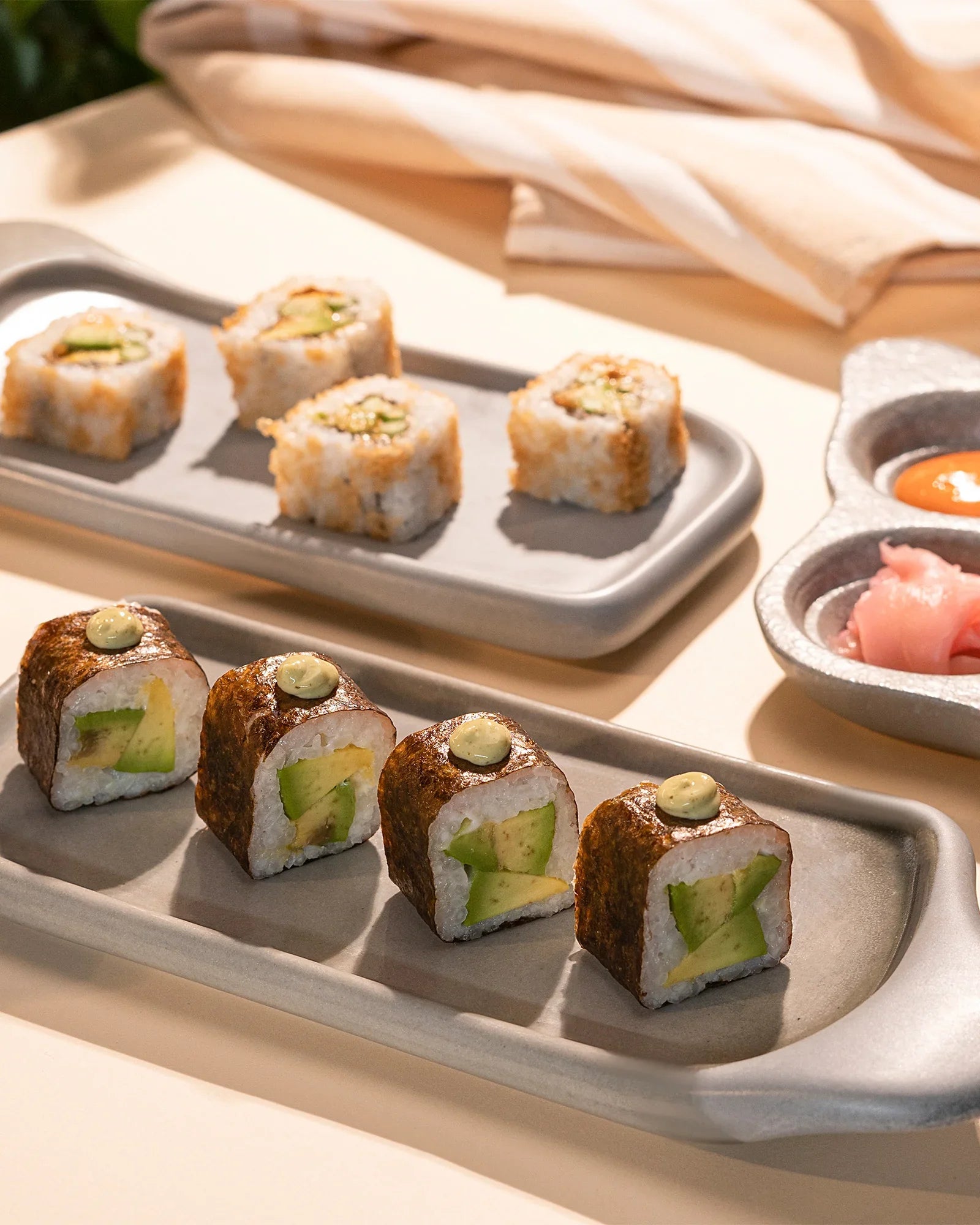 Elemental Shades Platters – Set of 3 Matte Stoneware Serving Platters in Earthy Tones - Vola Global