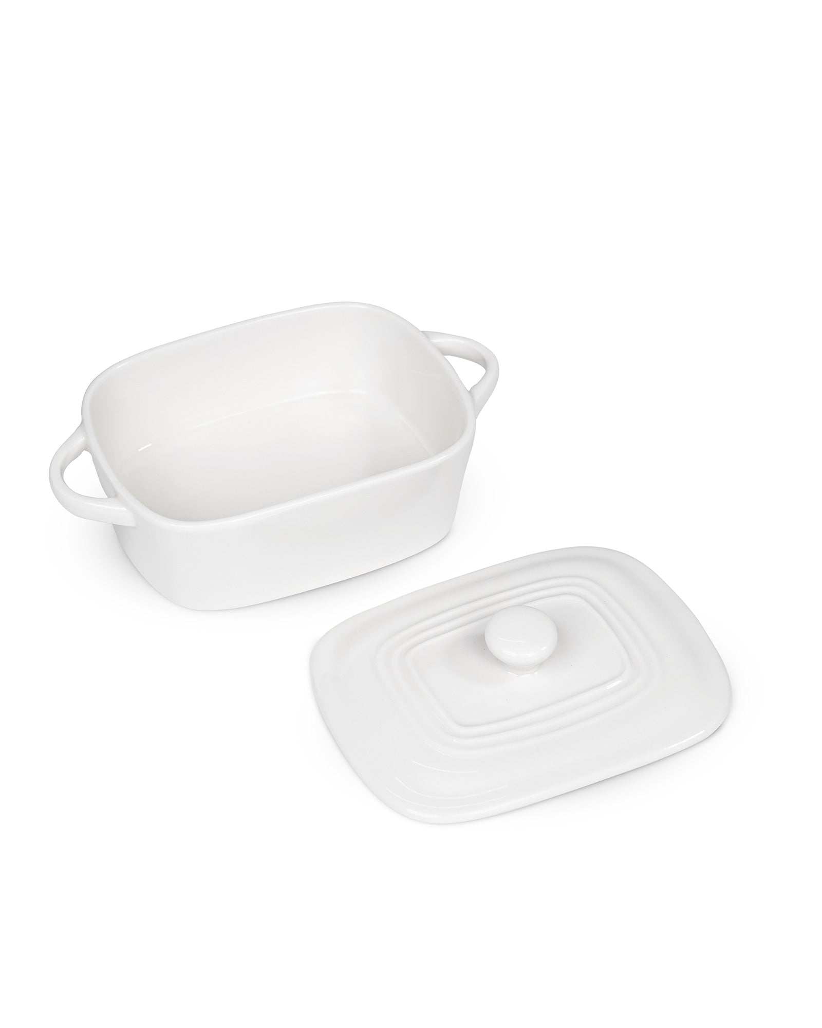 Prisma Fine Porcelain Rectangle Casserole – 14 cm | 400 ml Oven-to-Table Dish - Vola Global