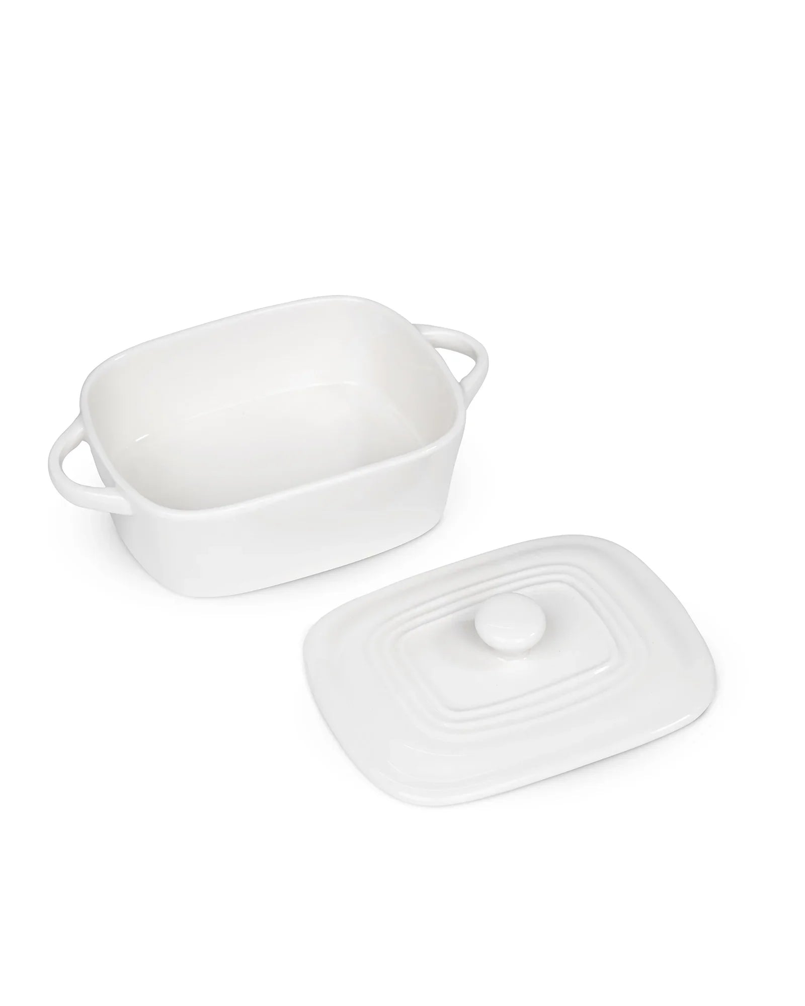 Prisma Fine Porcelain Rectangle Casserole – 14 cm | 400 ml Oven-to-Table Dish - Vola Global