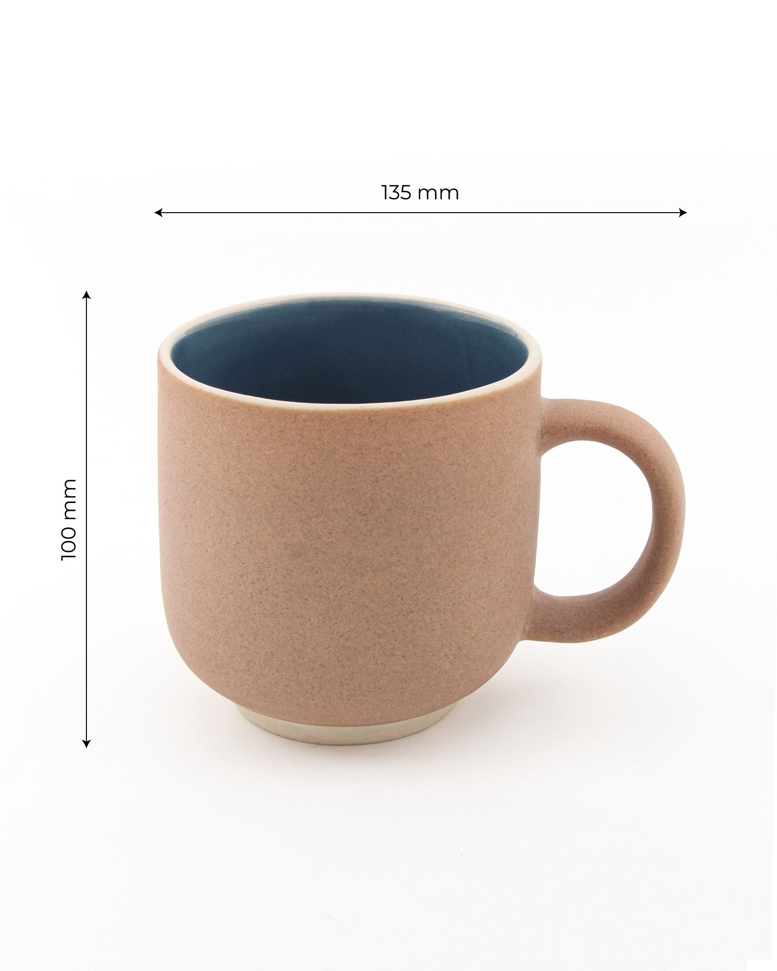 AEGEAN BLUE / Single pc * 450ml || 450 ml Elemental Shades Mug – Large matte porcelain mug in earthy tones for coffee or tea