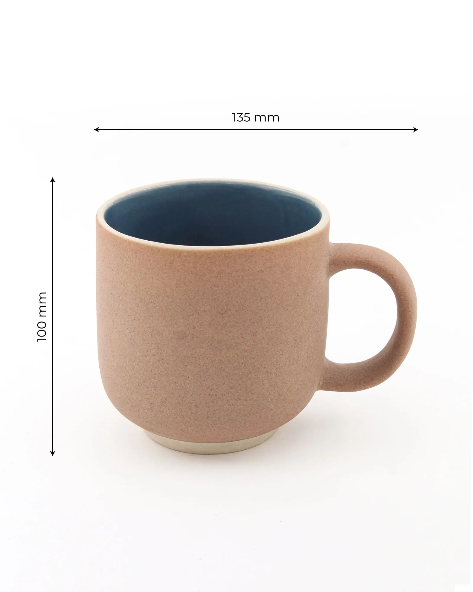 AEGEAN BLUE / Single pc * 450ml || 450 ml Elemental Shades Mug – Large matte porcelain mug in earthy tones for coffee or tea