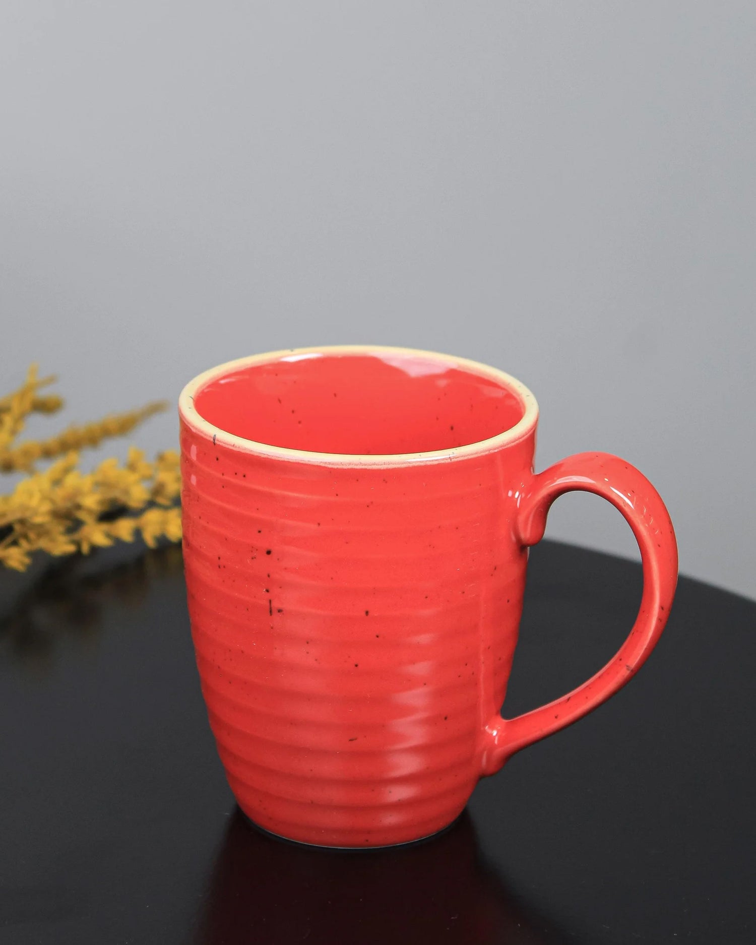 CHESTNUT RED / Single * 300ml || Organic Porcelain Coffee Mug | Natural Colors