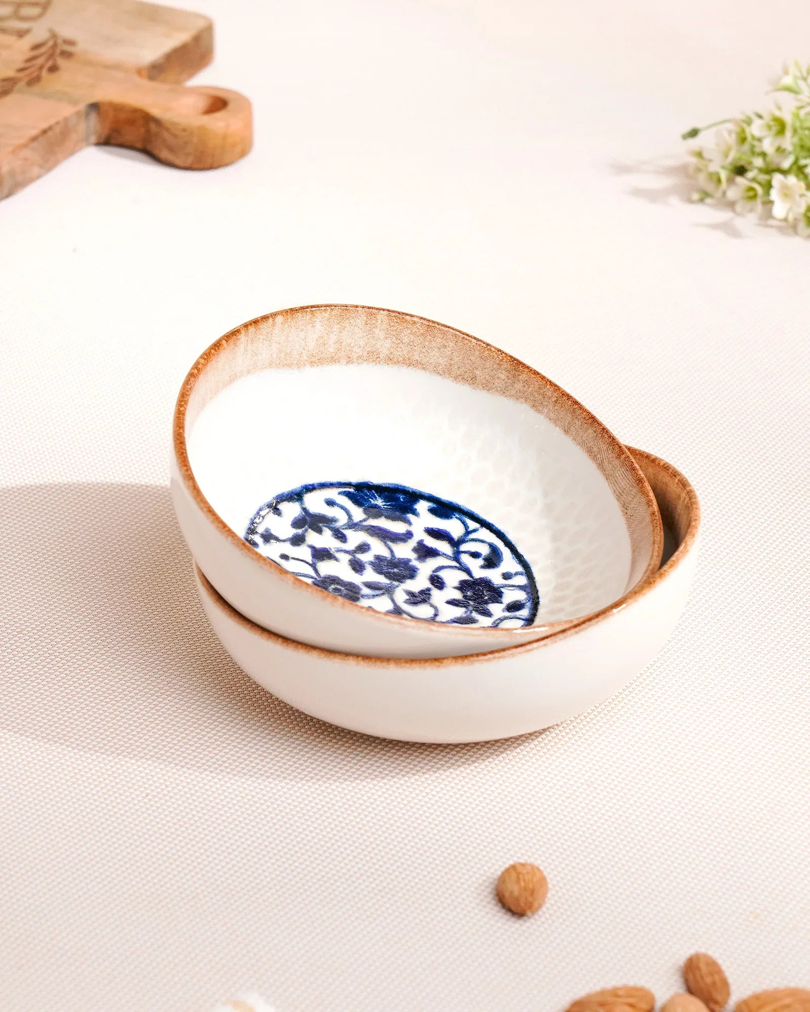 Pixel Round Elevated Fine Porcelain Bowl – 14 cm Modern Serving Bowl with Pixel Design - Vola Global