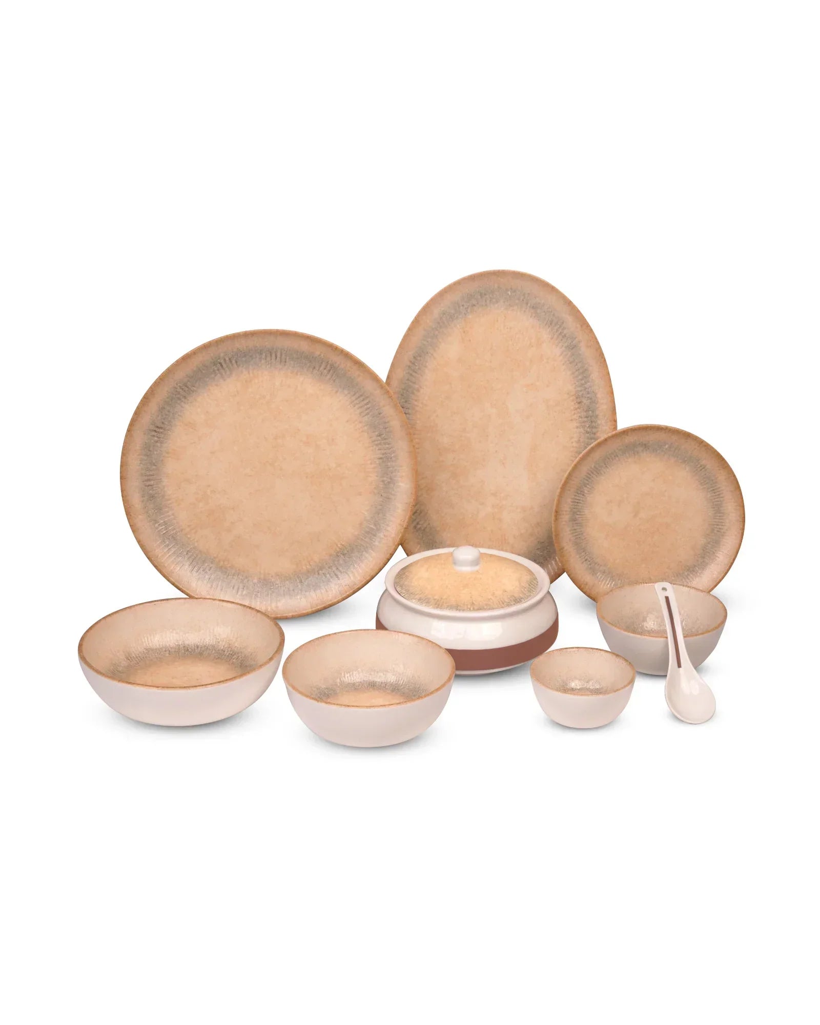 Pixel Nebula Fine Porcelain Dinnerware Set of 20 – Celestial-Inspired Design - Vola Global