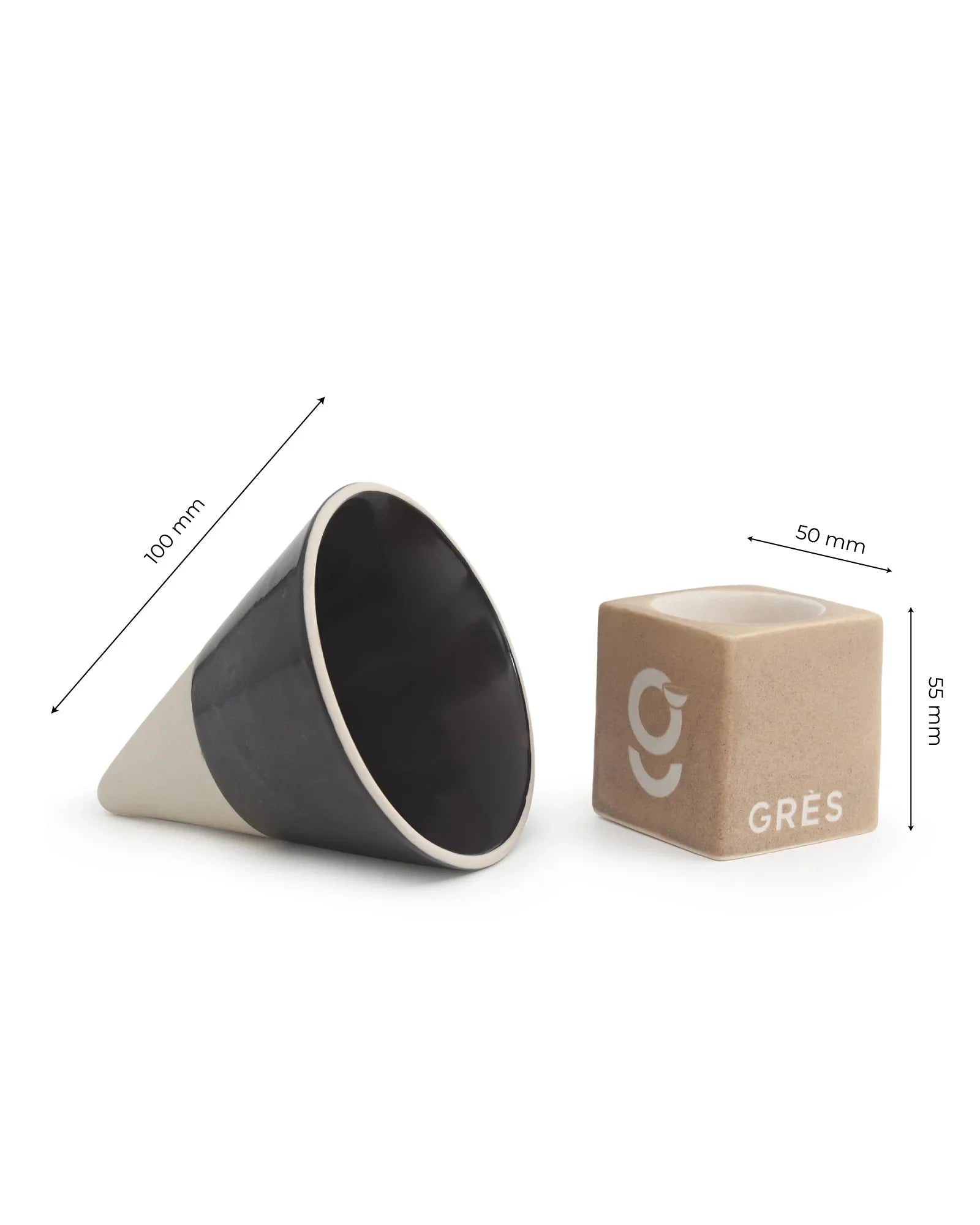 Elemental Shades Cone Mug – Matte Stoneware Coffee Mug in Earthy Tones - Vola Global