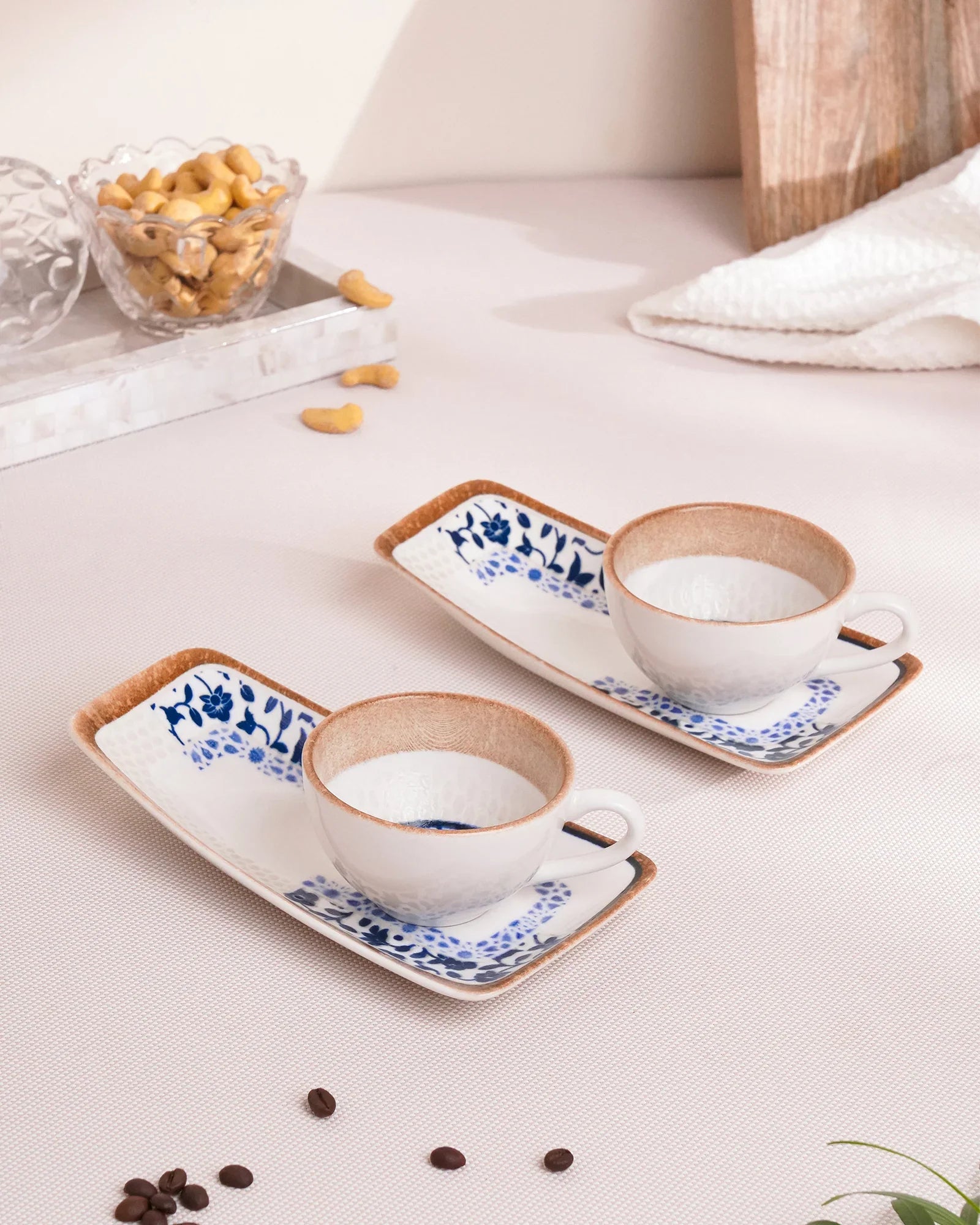 Pixel Cup & Cookie Delight Set – Elegant Fine Porcelain Mug with Cookie Plate - Vola Global