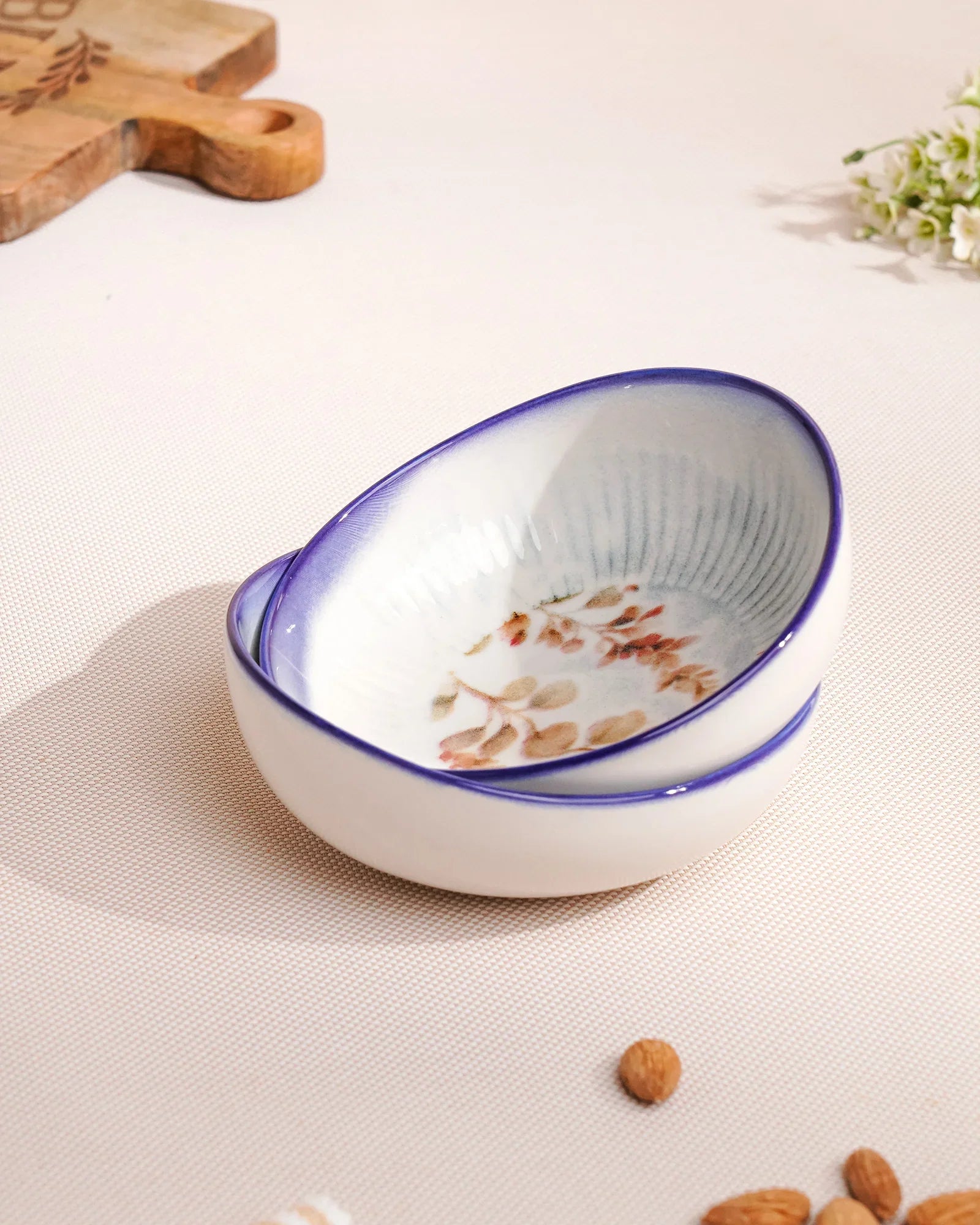 Pixel Round Elevated Fine Porcelain Bowl – 14 cm Modern Serving Bowl with Pixel Design - Vola Global