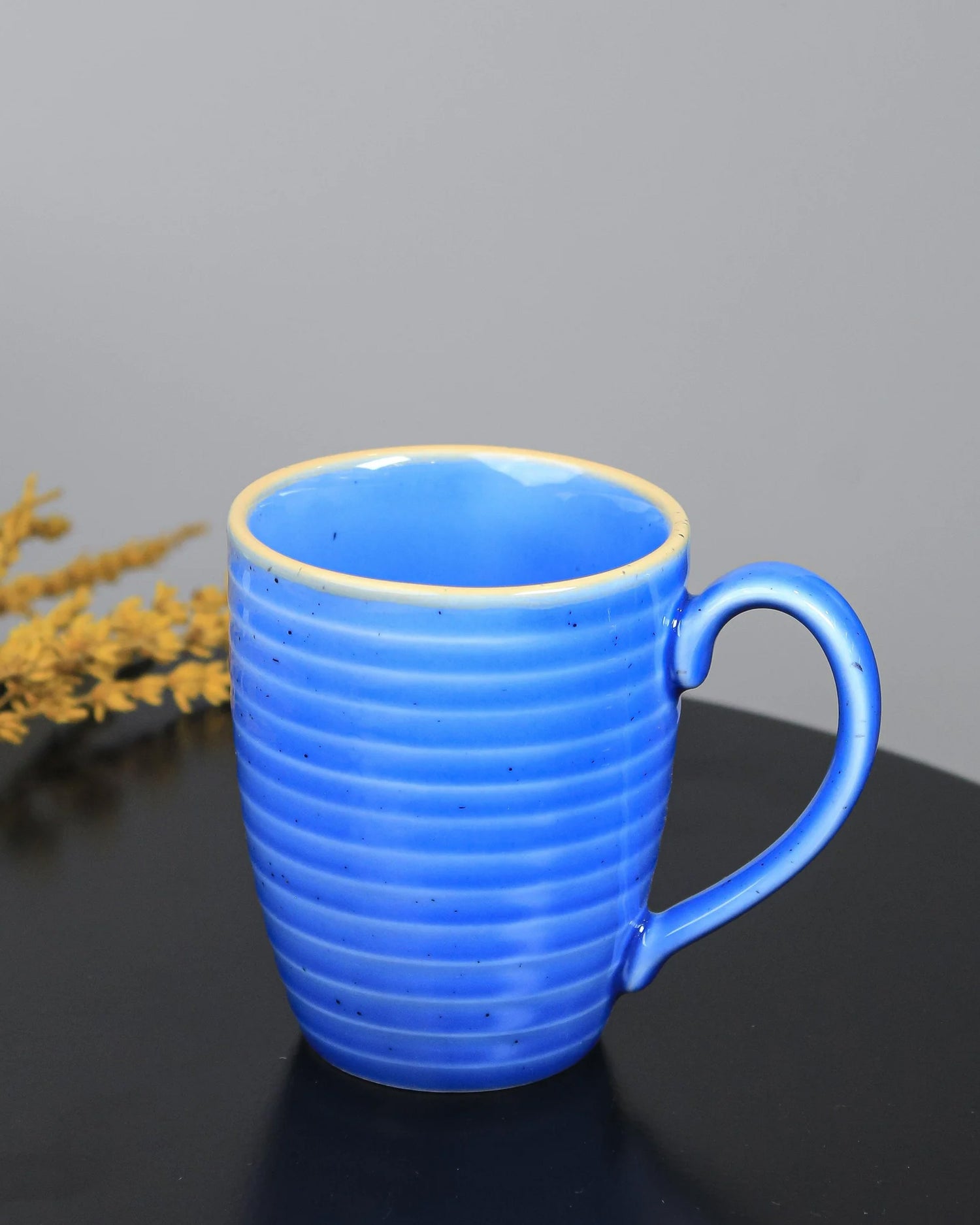 CRYSTAL BLUE / Single * 300ml || Organic Porcelain Coffee Mug | Natural Colors