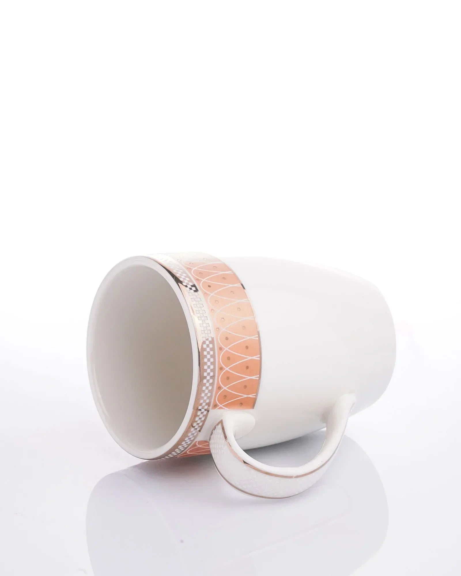 Stellar Collection Fine Porcelain Synergy Mug Set of 2 – Geometric Lines for Tea & Coffee - Vola Global