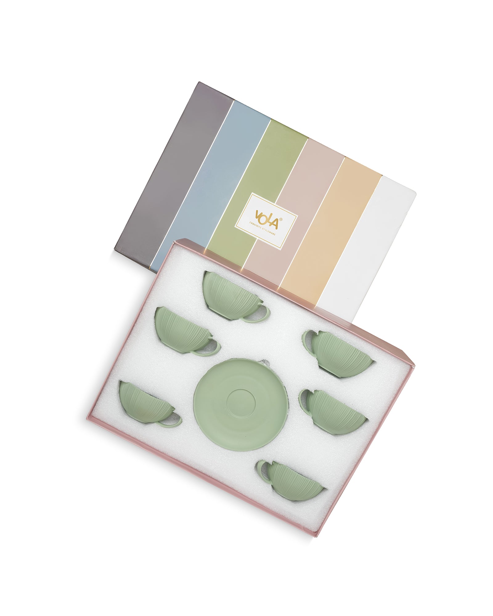 Vogue Coupe Fine Porcelain Cup & Saucer Set of 12 – Sleek Contemporary Design for Tea & Coffee